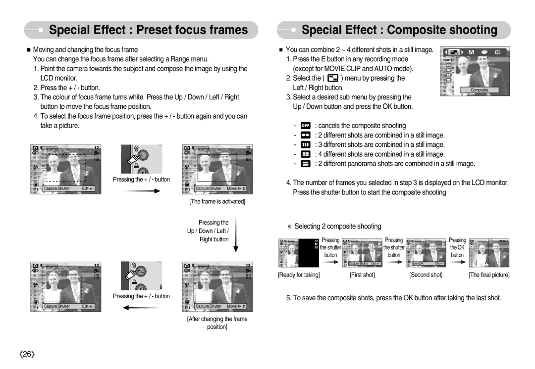 Samsung D53 manual Special Effect Composite shooting 