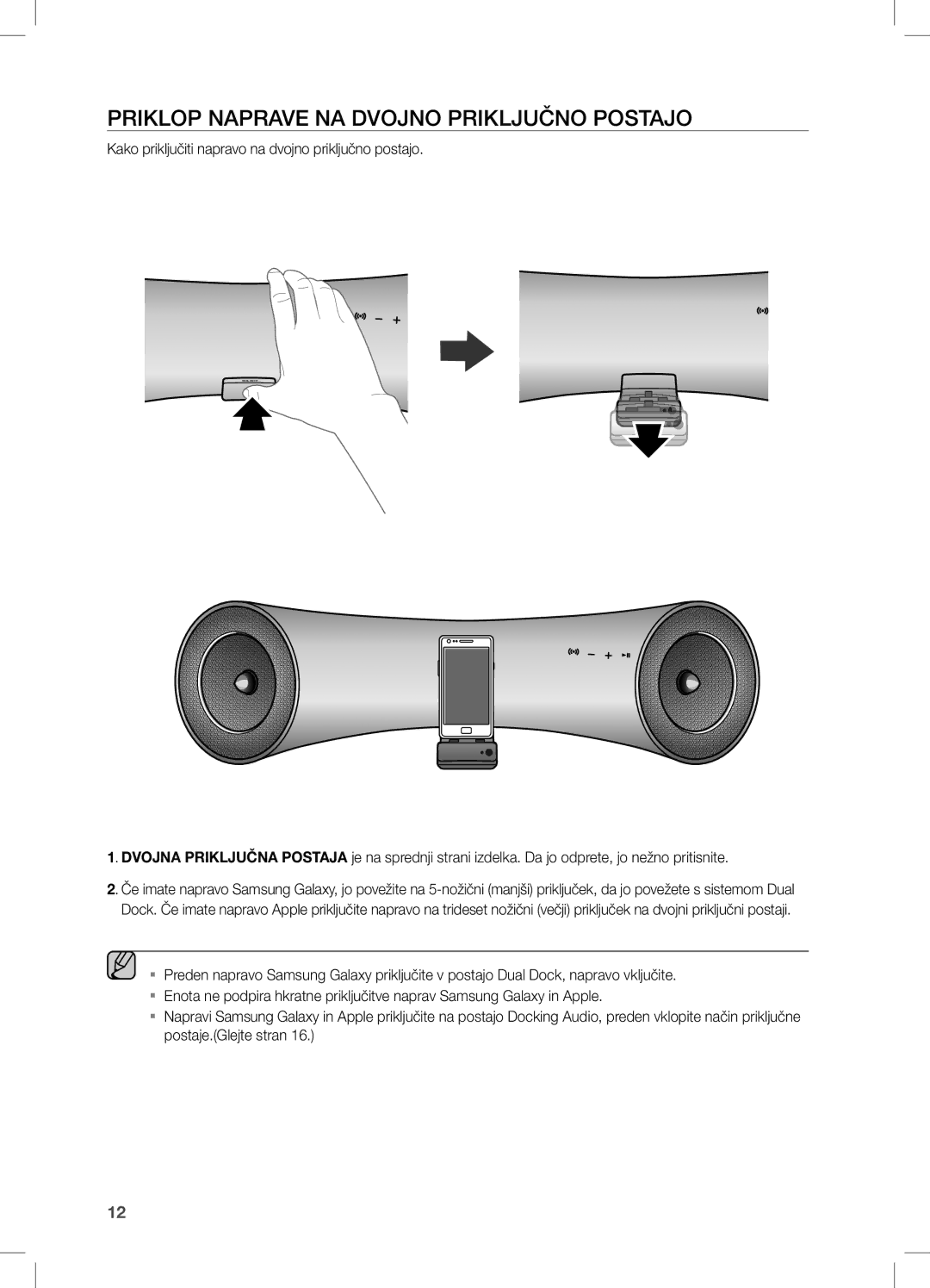 Samsung DA-E550/EN, DA-E550/ZF, DA-E550/XE manual PRiKLOP naPRaVe na DVOJnO PRiKLJUČnO POSTaJO 