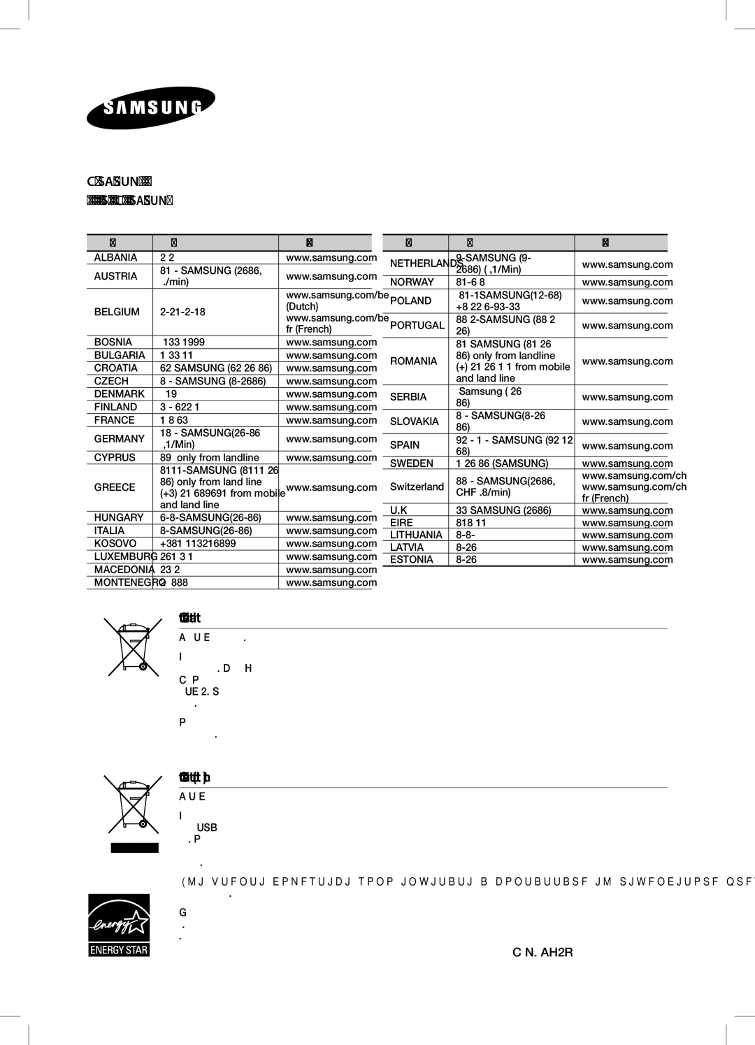 Samsung DA-E550/ZF, DA-E550/TK, DA-E550/EN, DA-E550/XN, DA-E550/UM manual Corretto smaltimento delle batterie del prodotto 