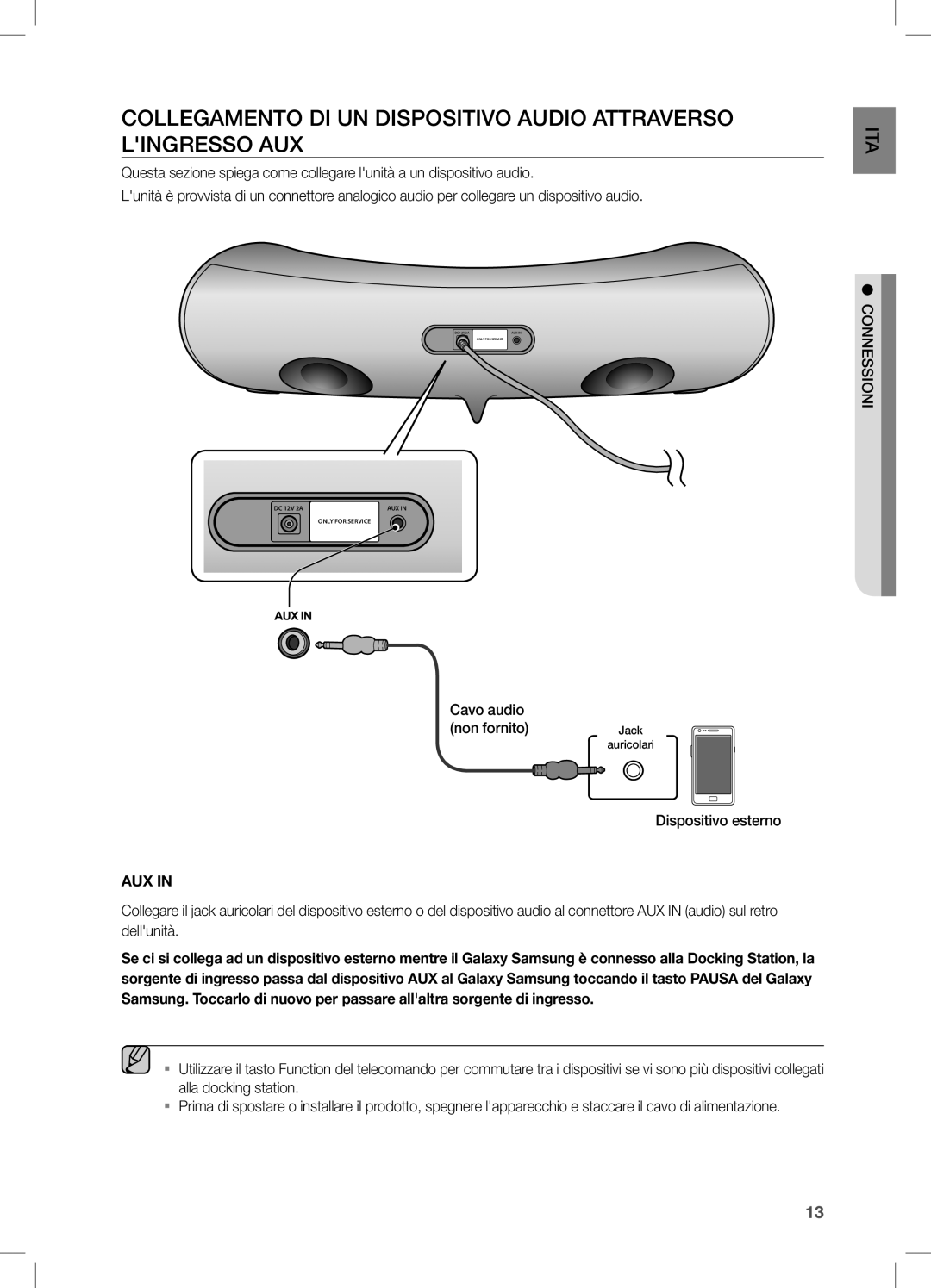 Samsung DA-E550/ZF manual Aux 