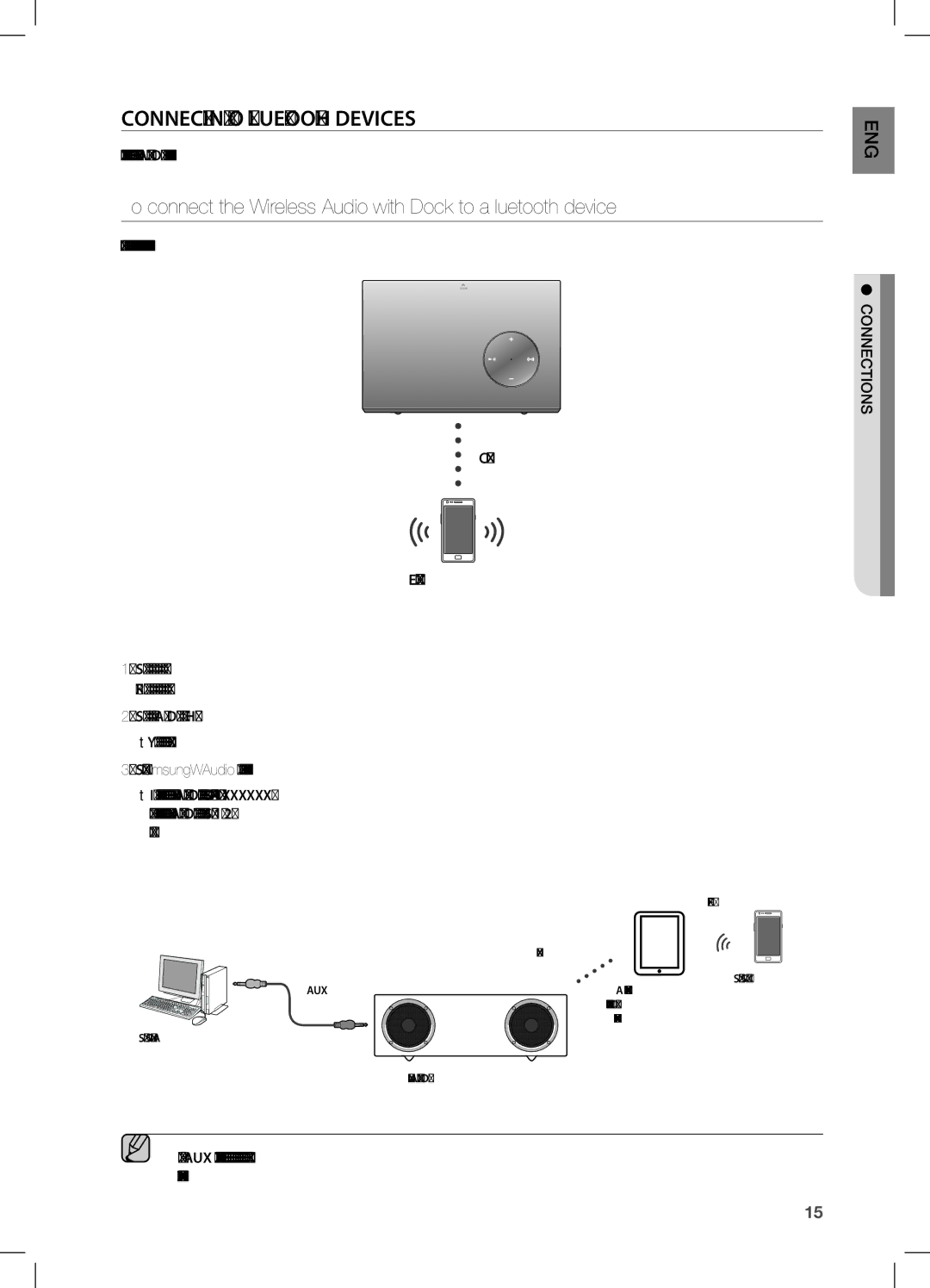 Samsung DA-E570 user manual Connecting to Bluetooth Devices 