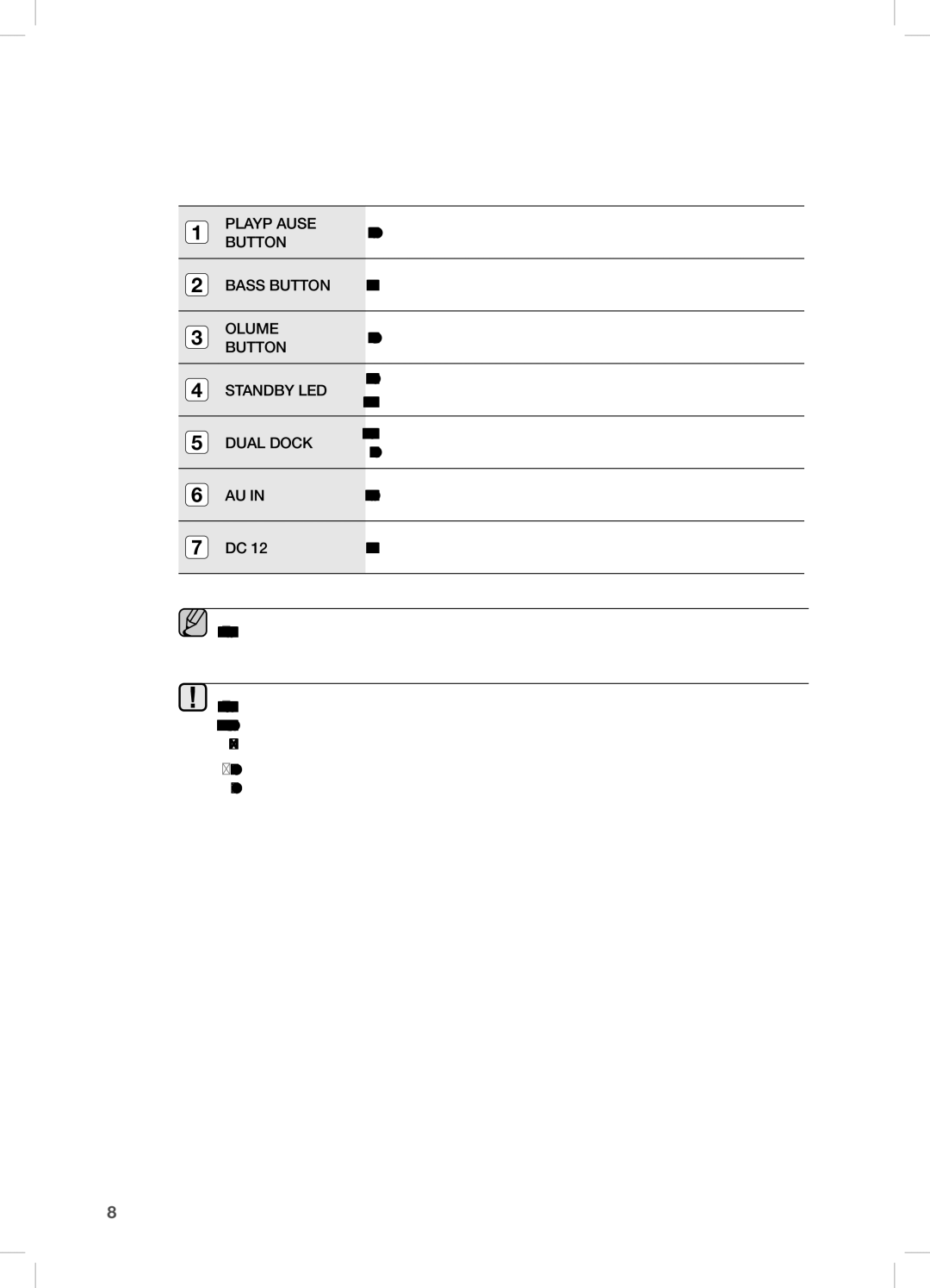 Samsung DA-E570 user manual Play or pause a music file, Optimize the sound based on your tastes, Controls the volume level 