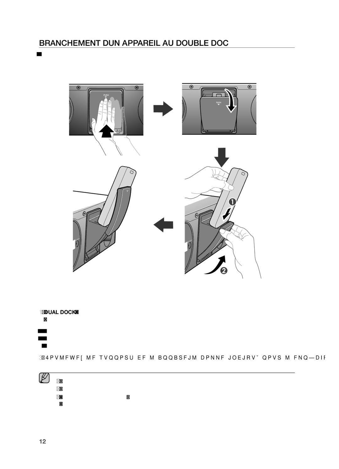 Samsung DA-E570/ZF manual BRAncHeMenT D’Un APPAReiL AU DOUBLe DOcK 