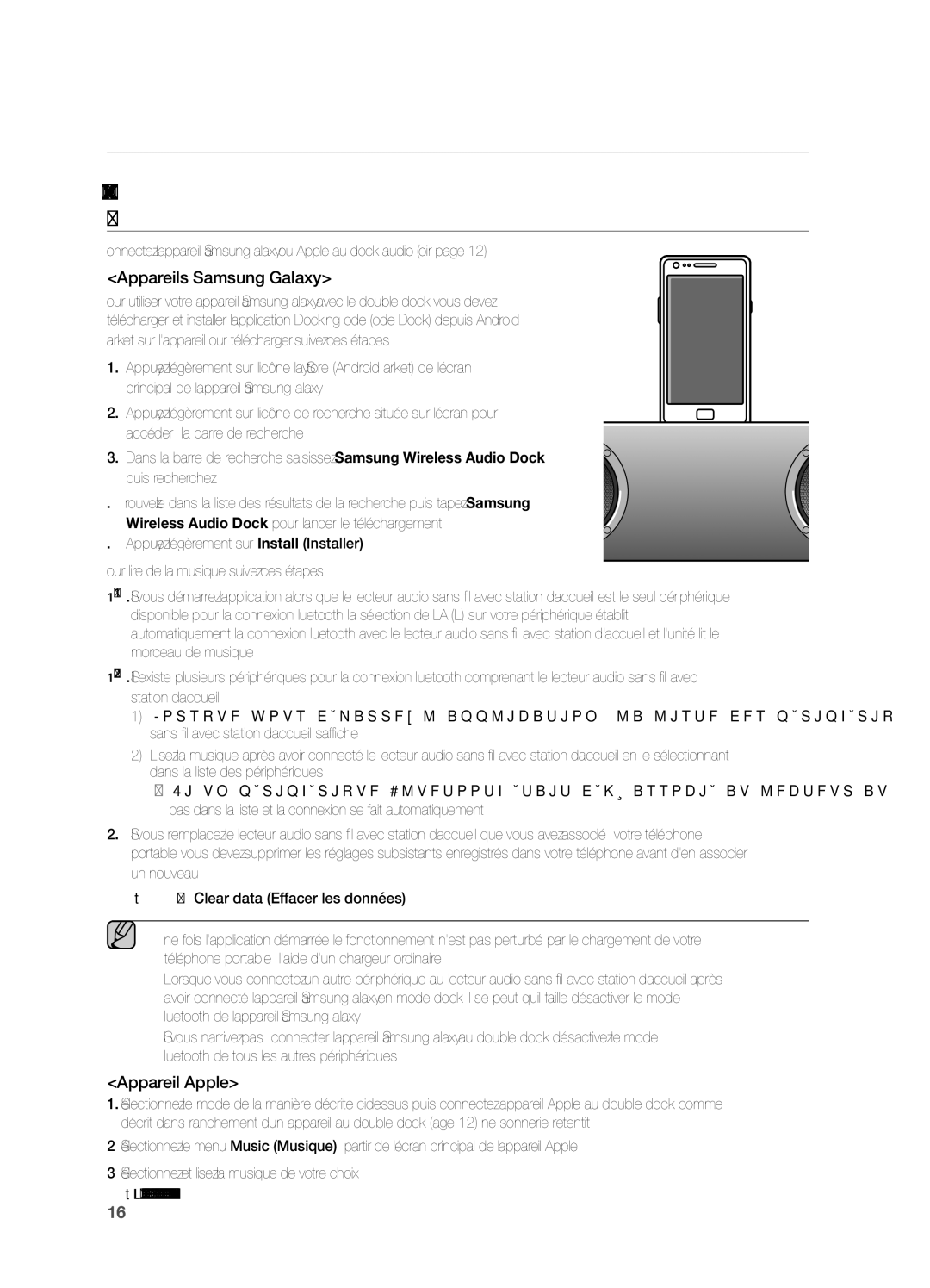 Samsung DA-E570/ZF manual Lecture, Appareils Samsung Galaxy, Appareil Apple 