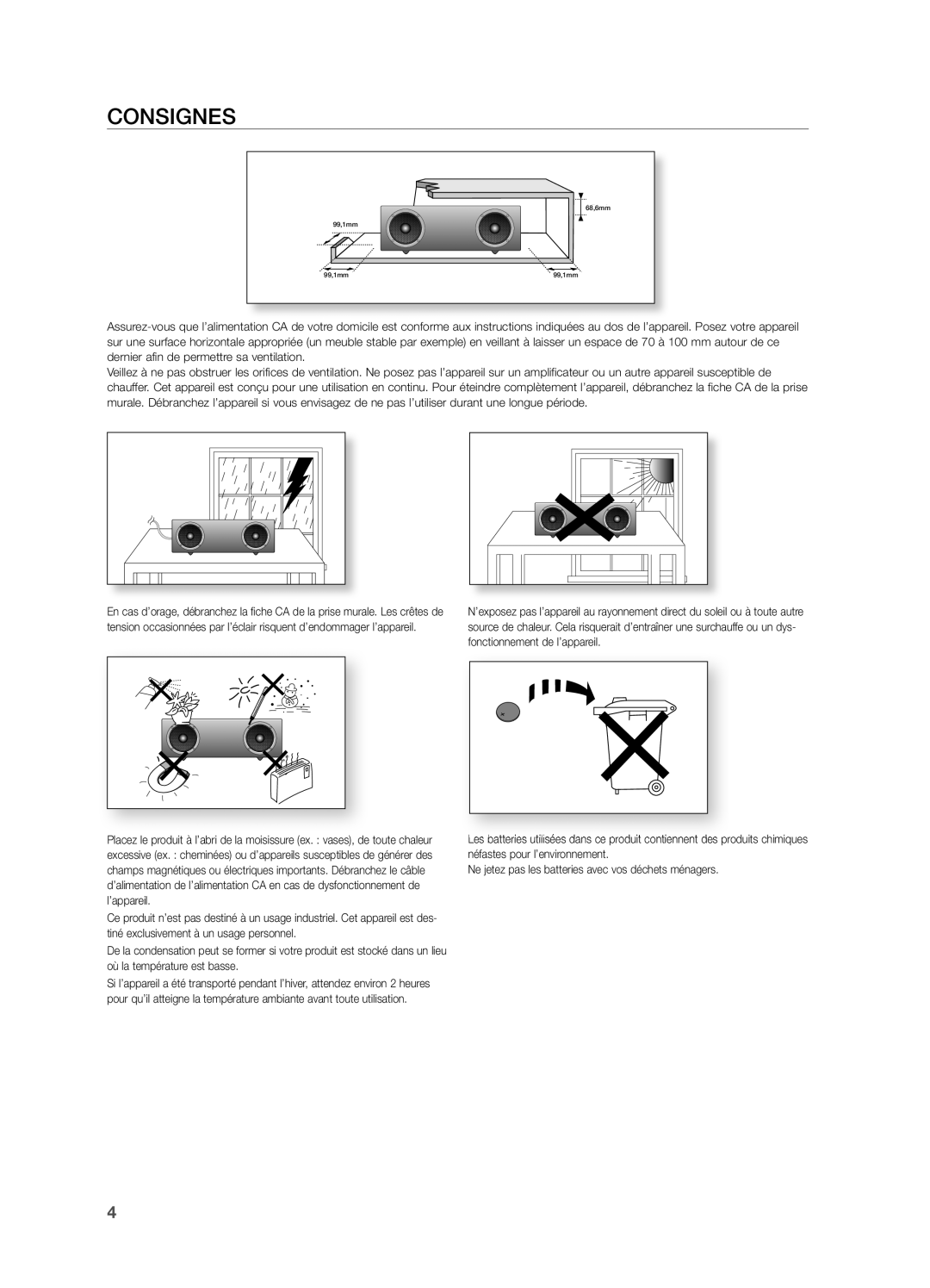 Samsung DA-E570/ZF manual COnSiGneS 