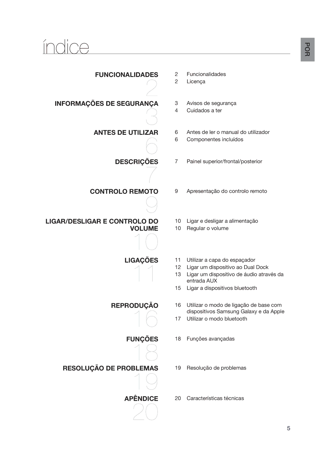 Samsung DA-E570/ZF manual Informações DE Segurança 