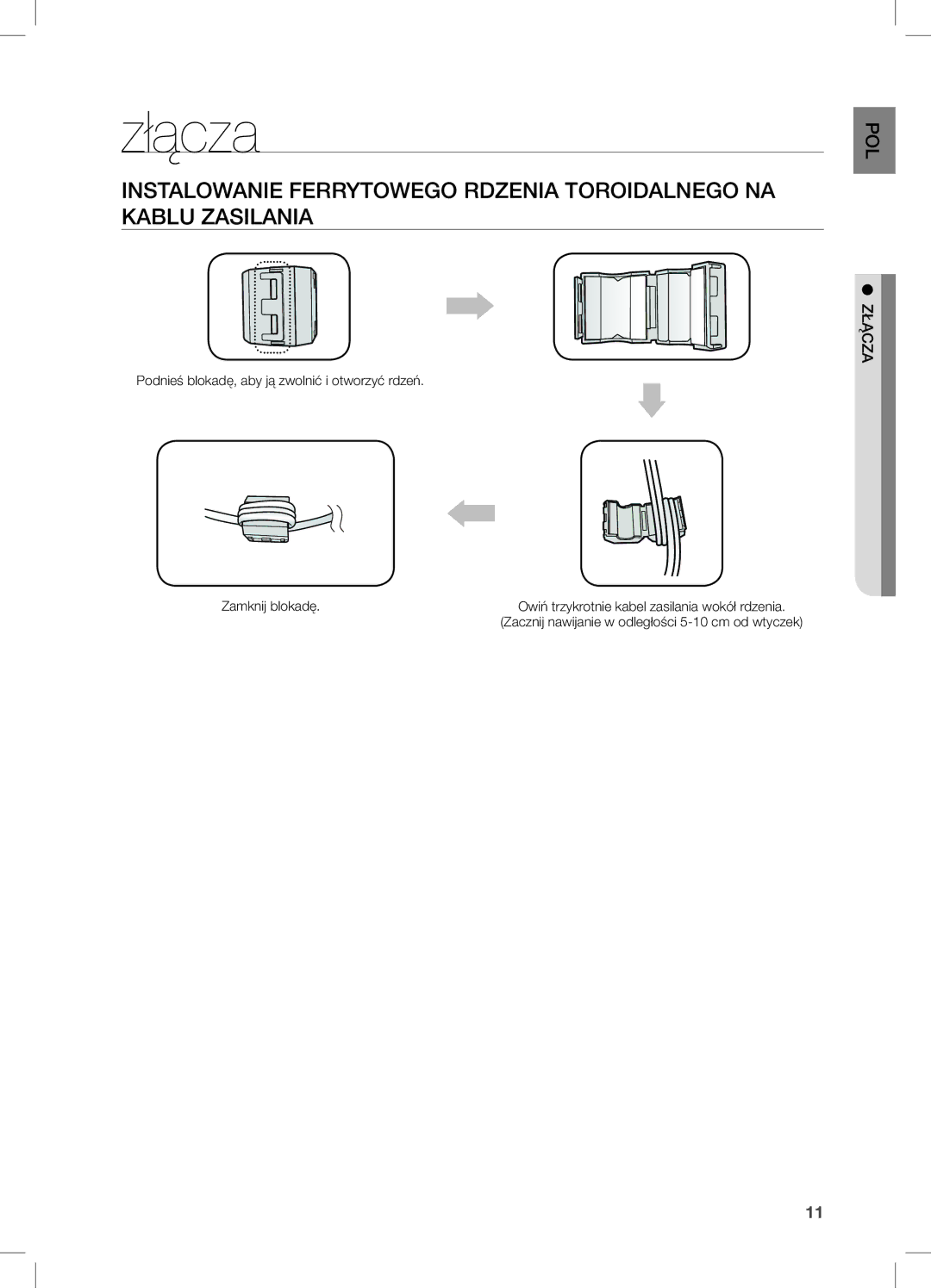 Samsung DA-E651/XE, DA-E650/EN, DA-E651/EN manual Złącza, POL azcąłz 