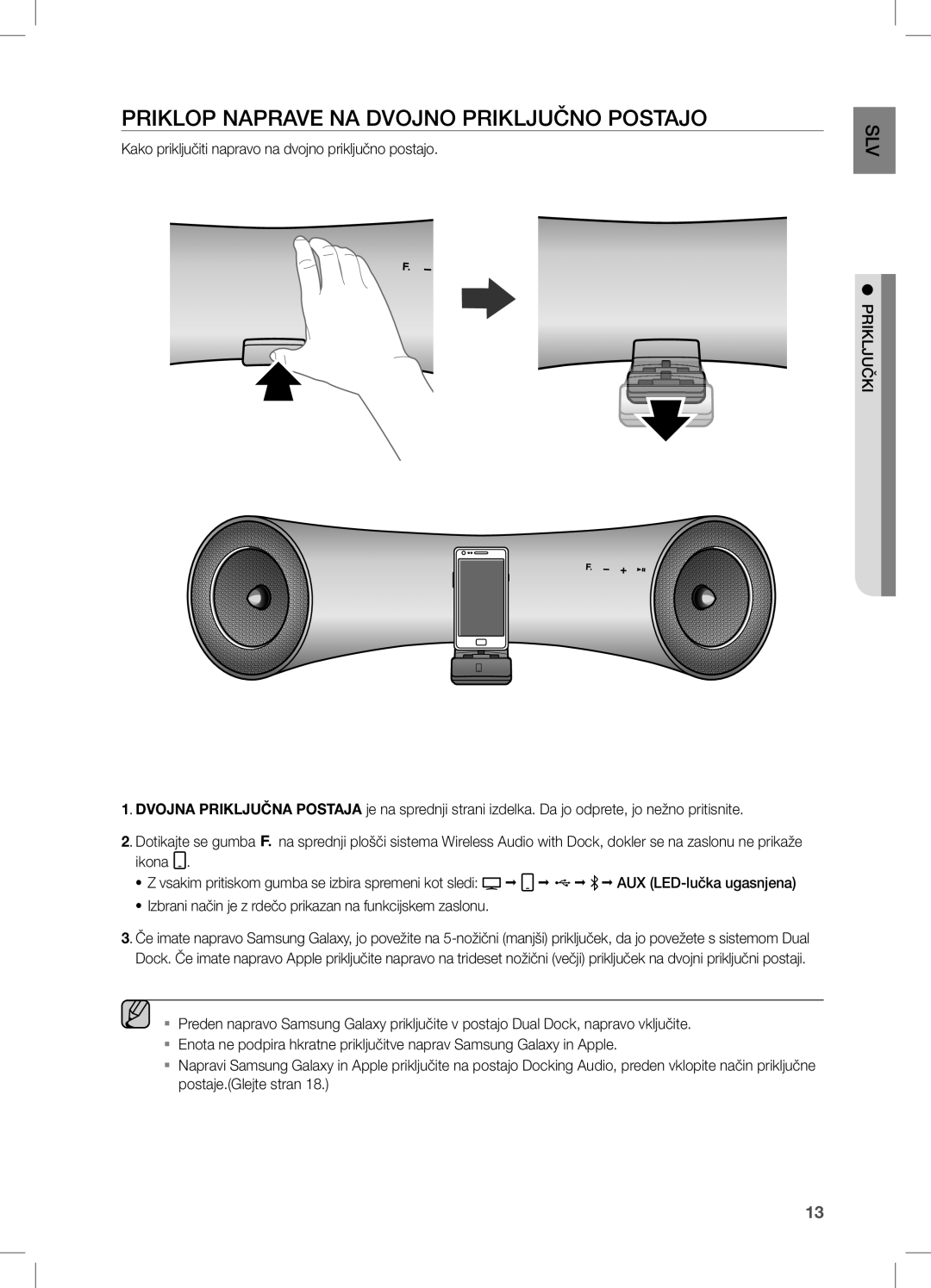 Samsung DA-E651/XE, DA-E650/EN, DA-E651/EN manual PRiKLOP naPRaVe na DVOJnO PRiKLJUČnO POSTaJO, PRiKLJUČKi 