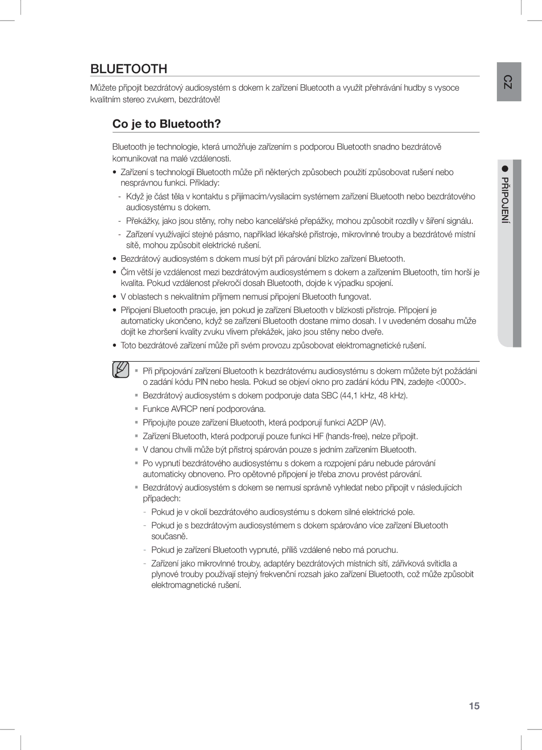 Samsung DA-E650/EN, DA-E651/EN, DA-E651/XE manual Co je to Bluetooth? 