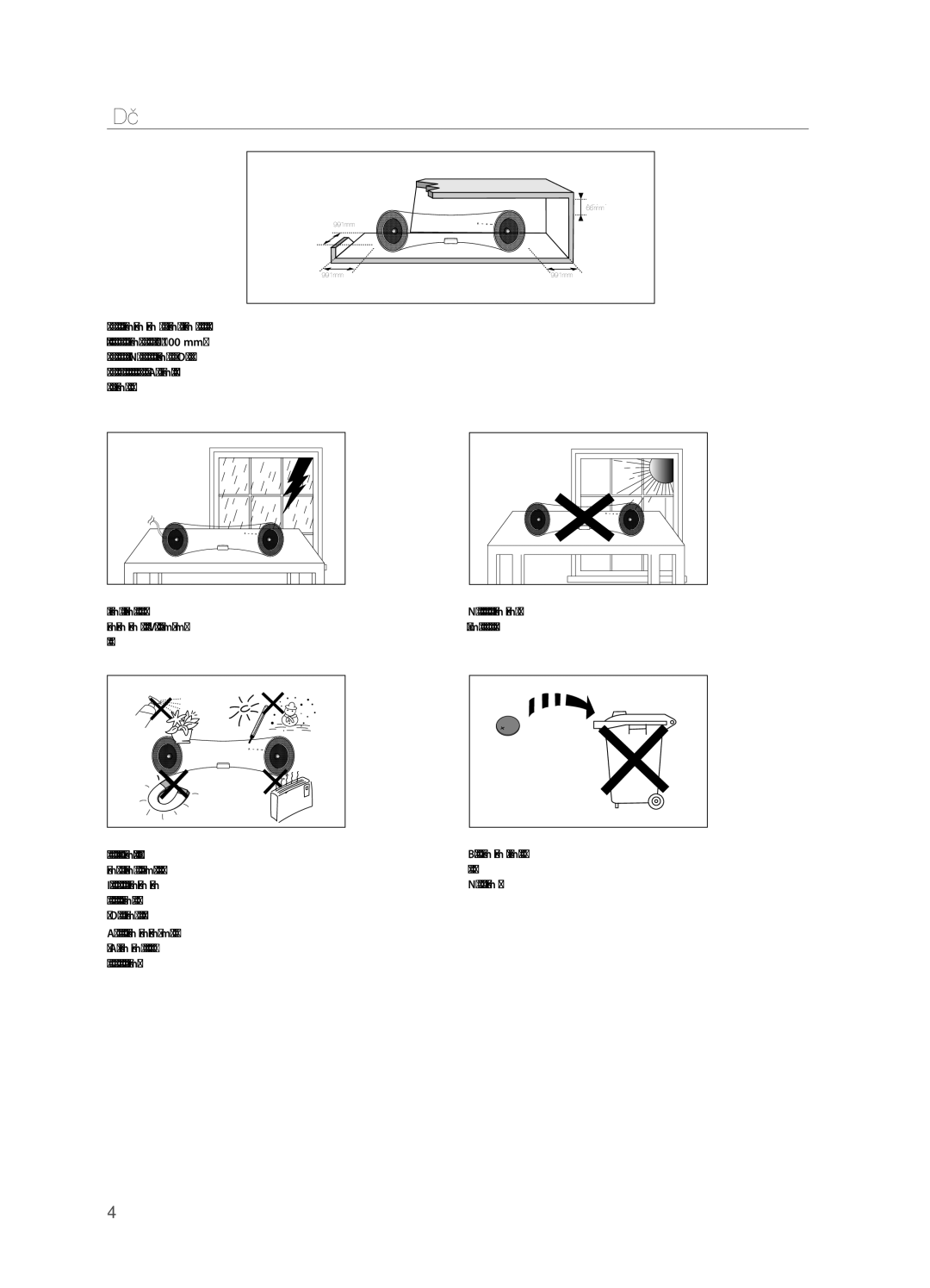 Samsung DA-E650/EN, DA-E651/EN manual MJeRe PReDOSTROŽnOSTi 