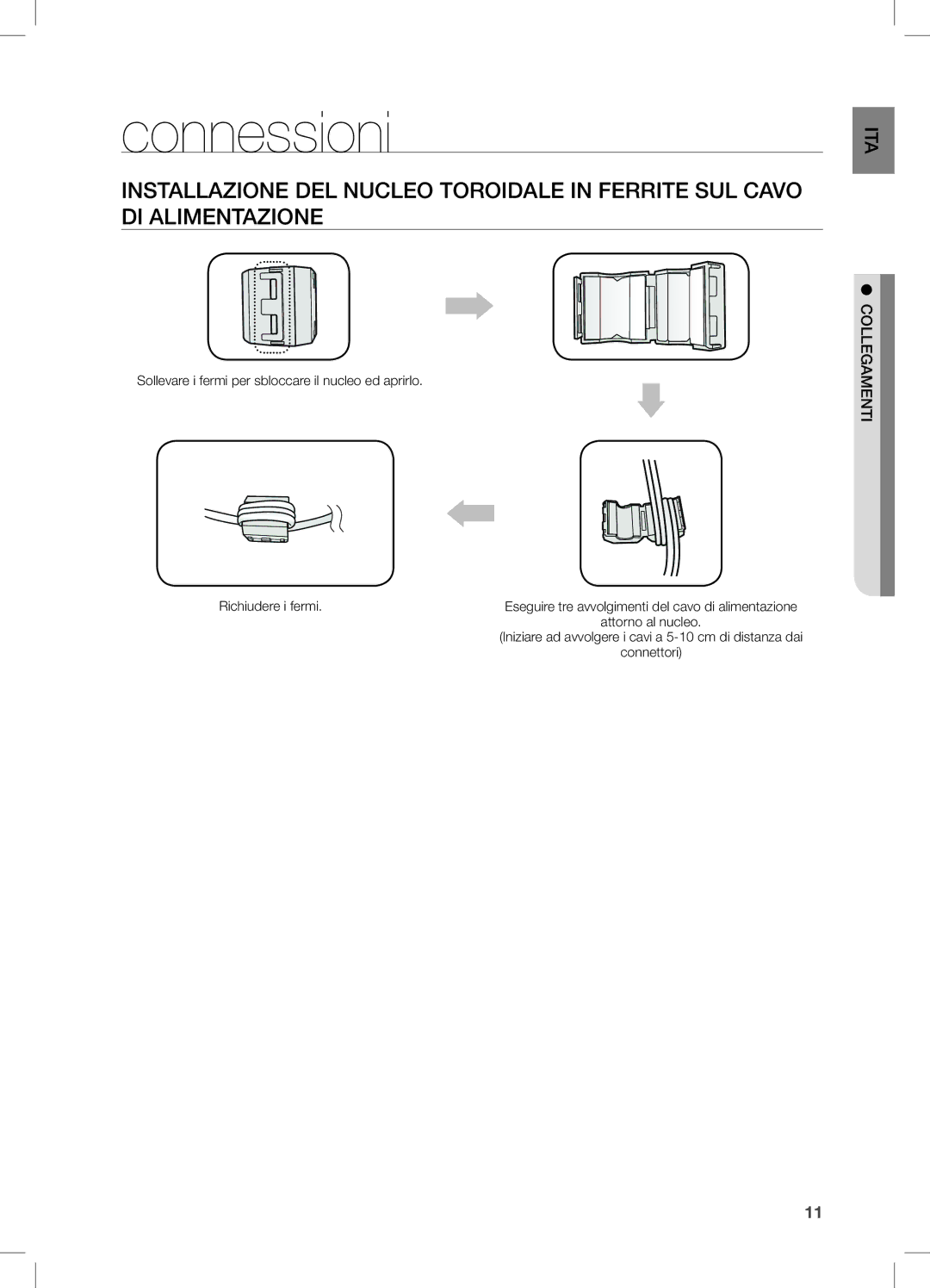 Samsung DA-E650/ZN, DA-E650/EN, DA-E651/XN, DA-E651/EN, DA-E650/ZF, DA-E651/ZF, DA-E650/SJ manual Connessioni, AIT I Tcollegamen 