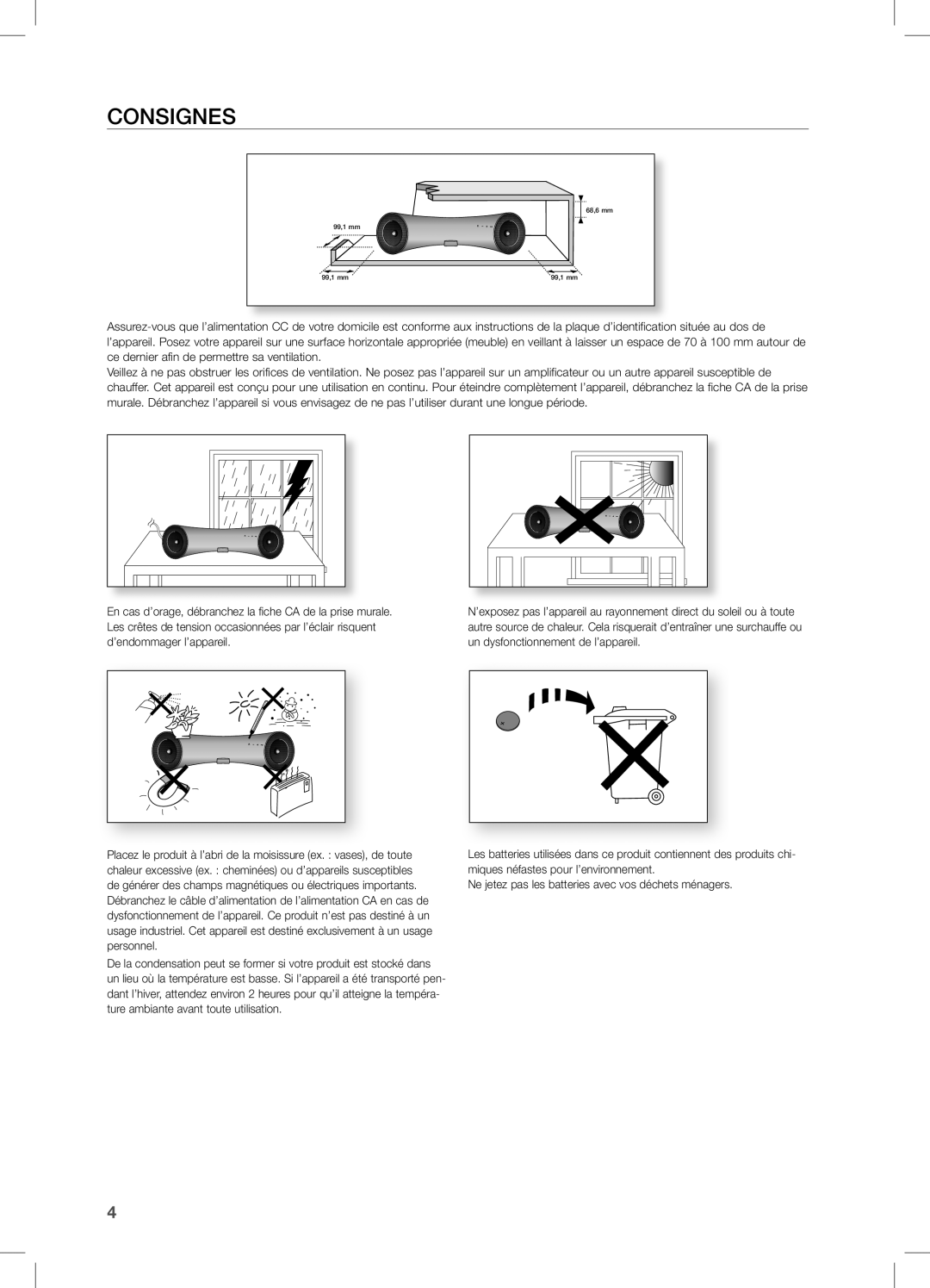 Samsung DA-E650/EN, DA-E651/XN, DA-E651/EN, DA-E650/ZF manual COnSiGneS 