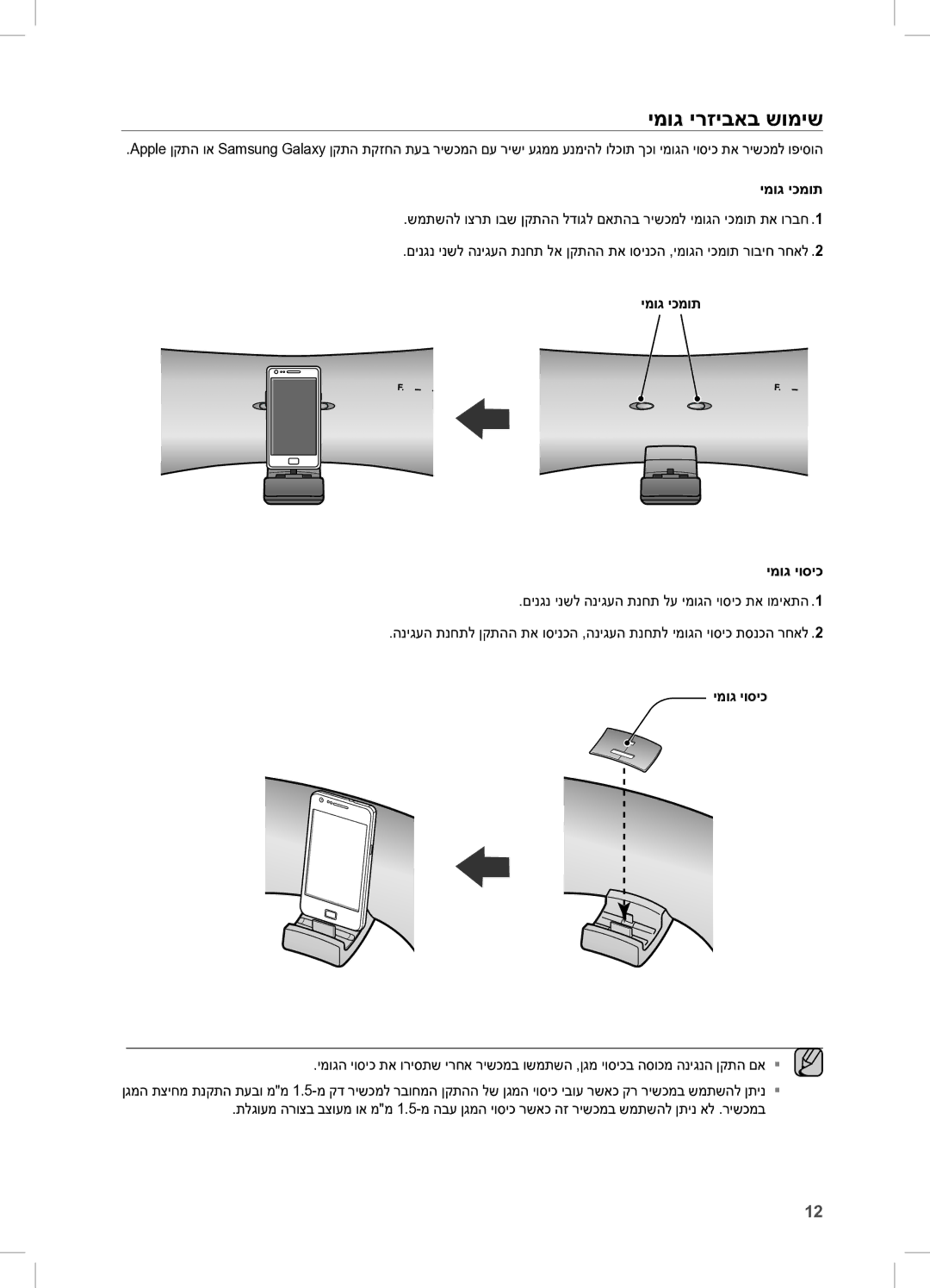 Samsung DA-E650/SQ manual ימוג ירזיבאב שומיש, ימוג יכמות ימוג יוסיכ 