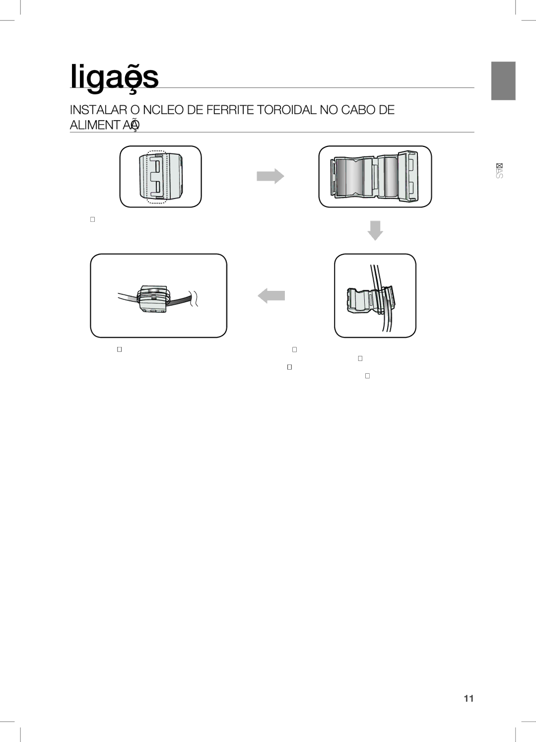 Samsung DA-E651/ZF, DA-E650/ZF manual Ligações, Içõeslga 