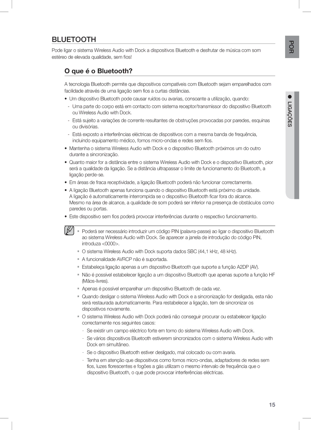 Samsung DA-E651/ZF, DA-E650/ZF manual Que é o Bluetooth? 