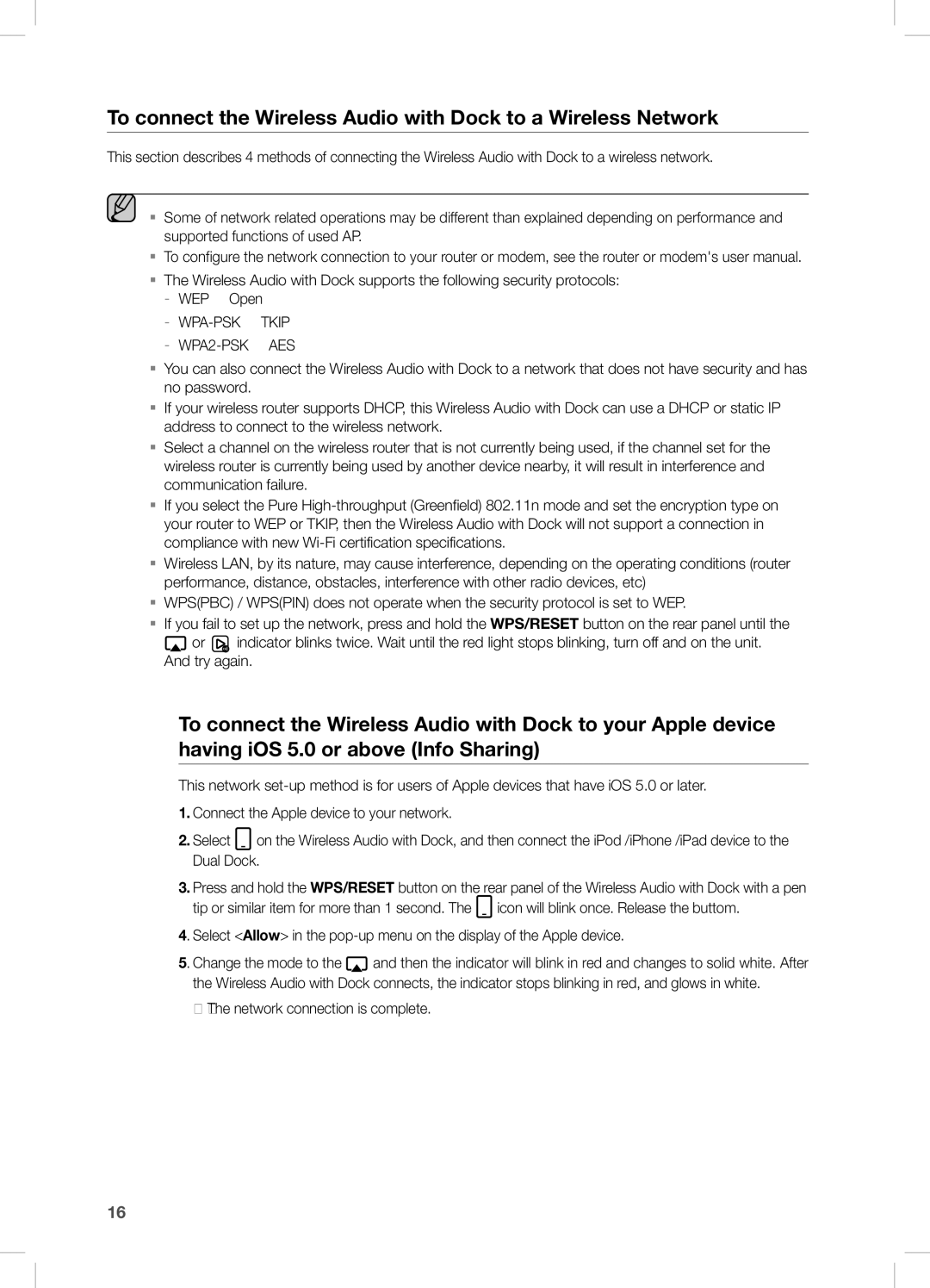 Samsung DA-E670/ZF, DA-E670/EN, DA-E670/XE manual WPA-PSK Tkip WPA2-PSK AES, Network connection is complete 