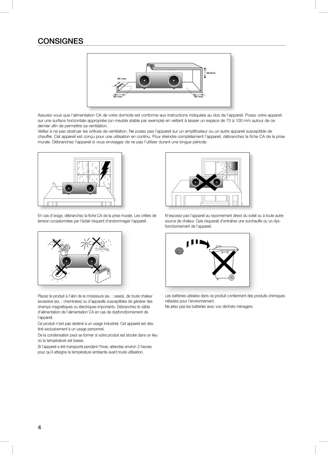 Samsung DA-E670/XE, DA-E670/EN, DA-E670/ZF manual COnSiGneS 