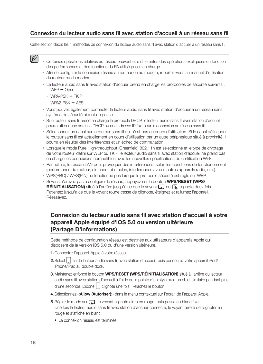 Samsung DA-E670/XE, DA-E670/EN, DA-E670/ZF manual WPA-PSK Tkip WPA2-PSK AES 