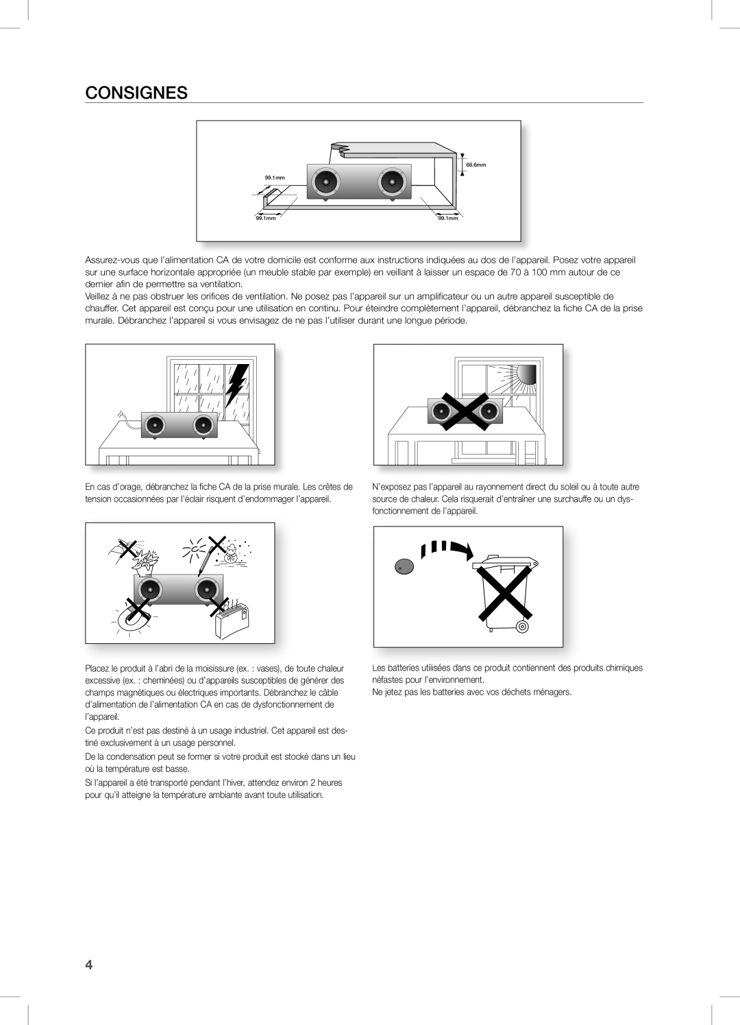 Samsung DA-E670/EN manual COnSiGneS 