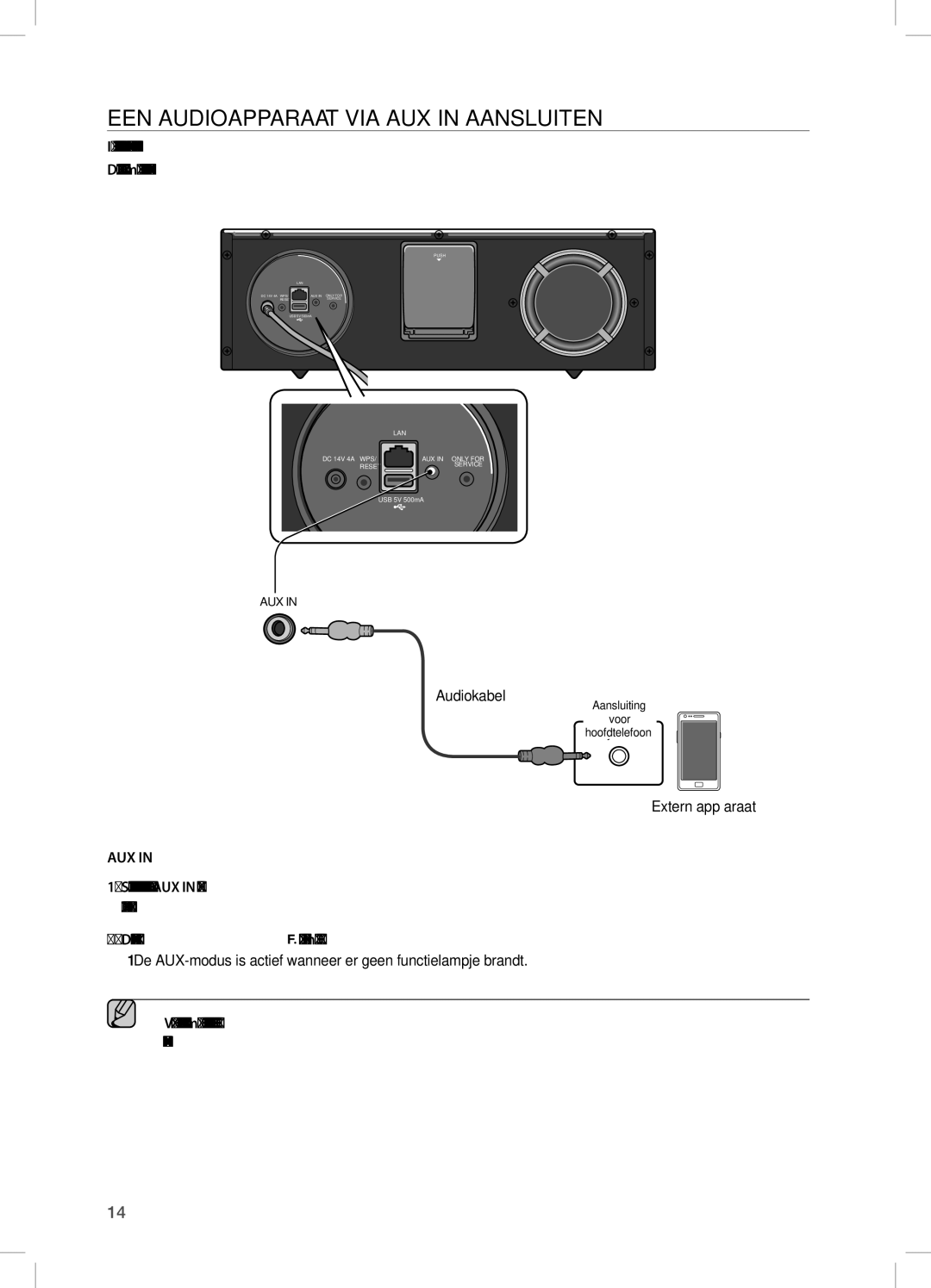 Samsung DA-E670/EN manual EEN Audioapparaat VIA AUX in Aansluiten, Aux 