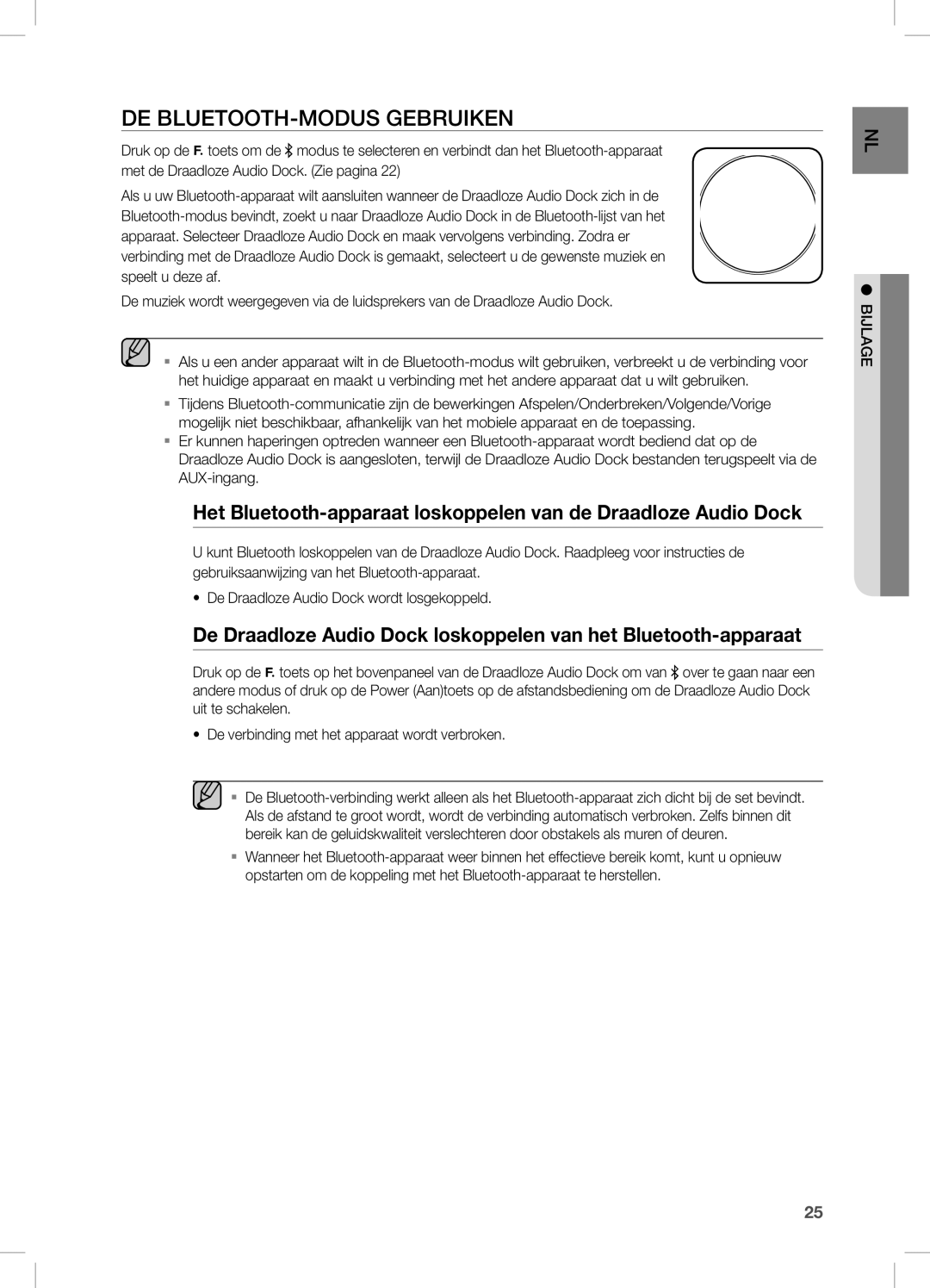 Samsung DA-E670/EN manual De BLUETOOTH-MODUS Gebruiken 