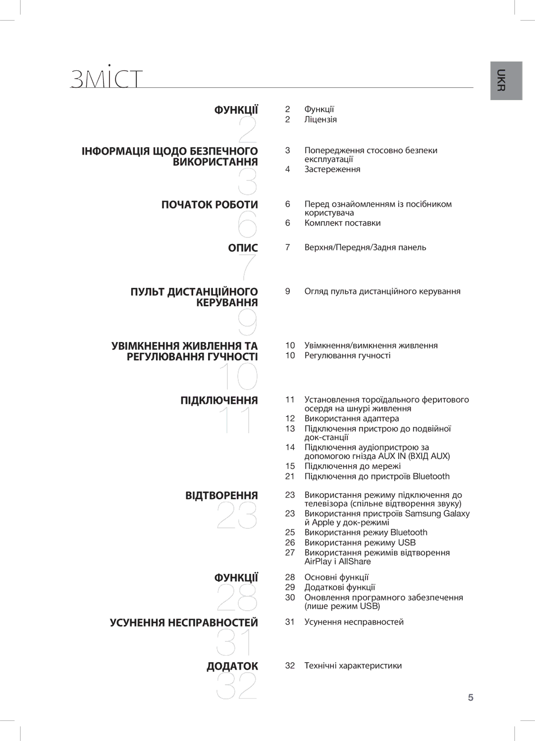 Samsung DA-E670/RU manual Зміст, Опис 