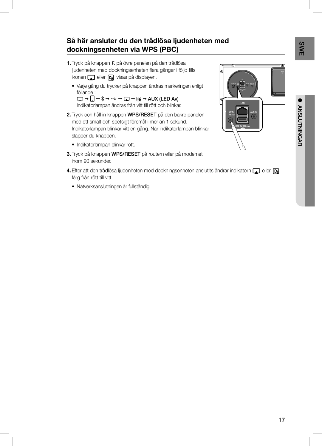 Samsung DA-E670/XE manual Wps 