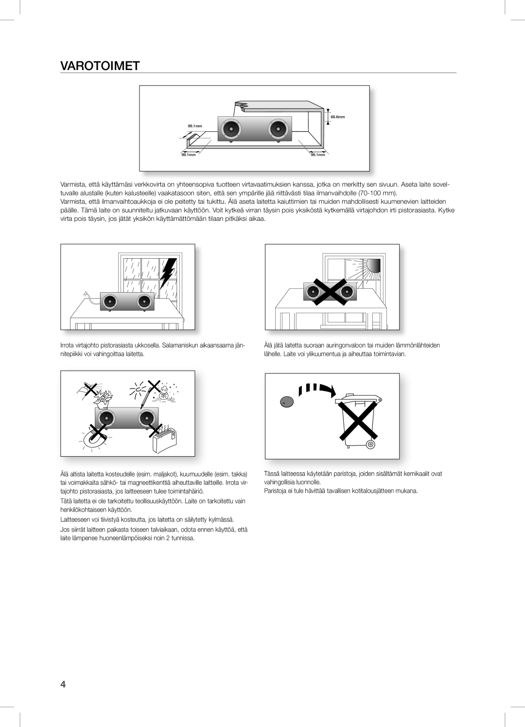 Samsung DA-E670/XE manual VAROTOimeT 