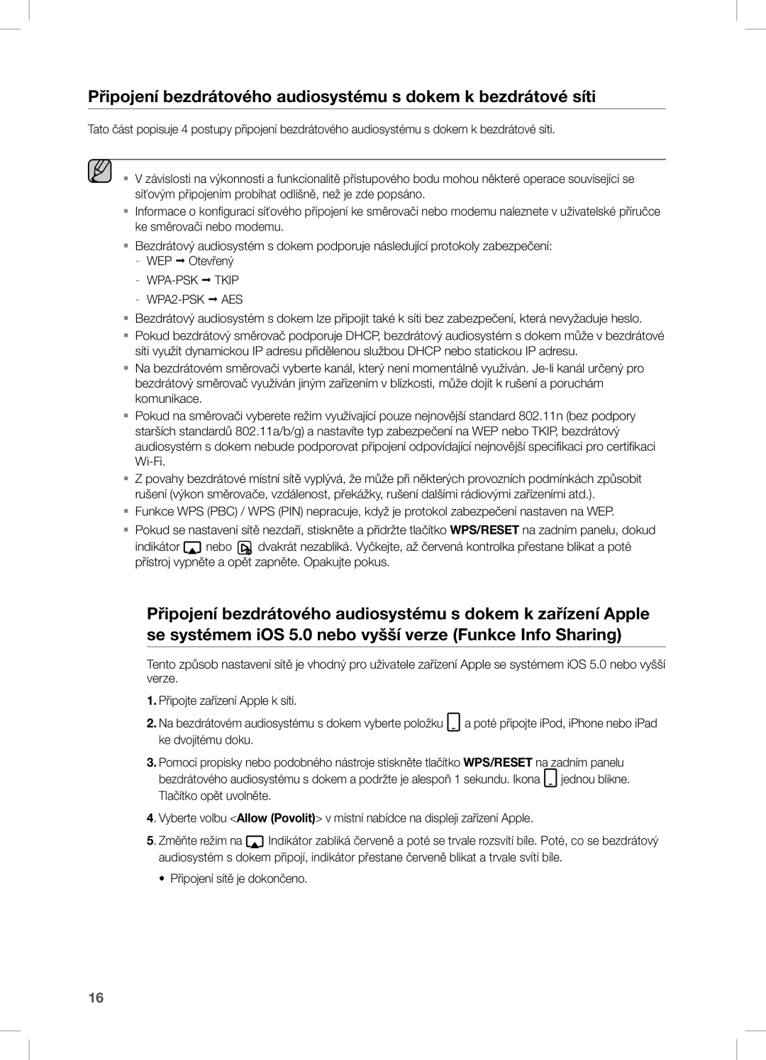 Samsung DA-E670/XE manual Připojení sítě je dokončeno 