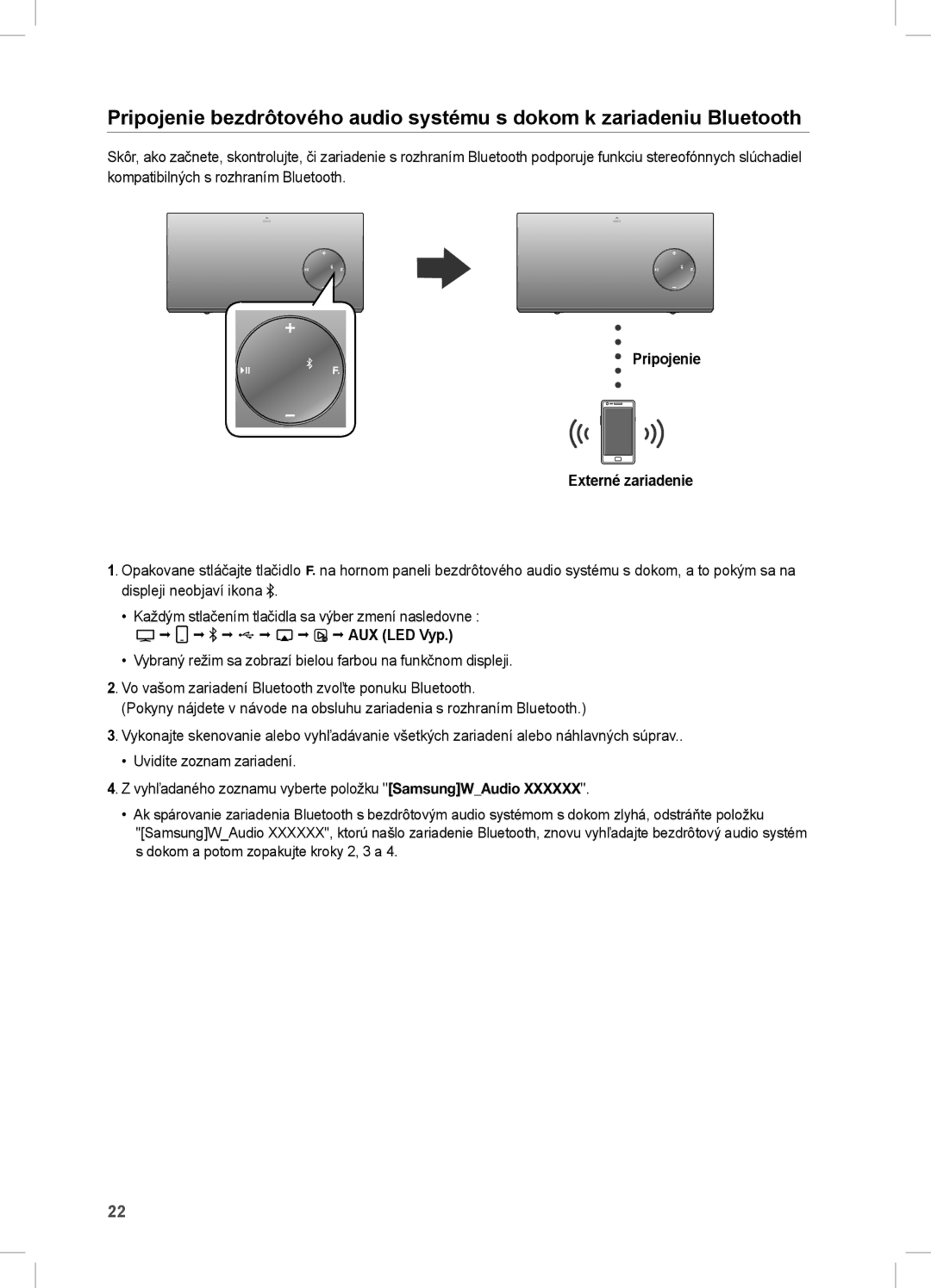 Samsung DA-E670/XE manual Pripojenie Externé zariadenie 