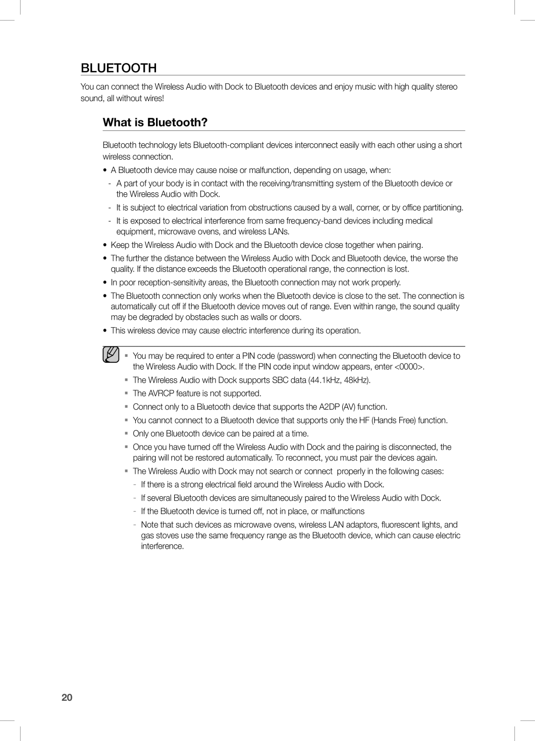 Samsung DA-E750/XN, DA-E750/EN, DA-E751/EN, DA-E750/ZF, DA-E751/XE, DA-E750/XE manual What is Bluetooth? 