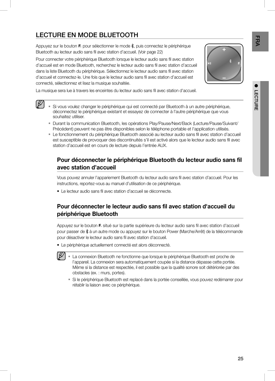 Samsung DA-E750/XE, DA-E750/EN, DA-E751/EN, DA-E750/XN, DA-E750/ZF, DA-E751/XE manual Lecture EN Mode Bluetooth 