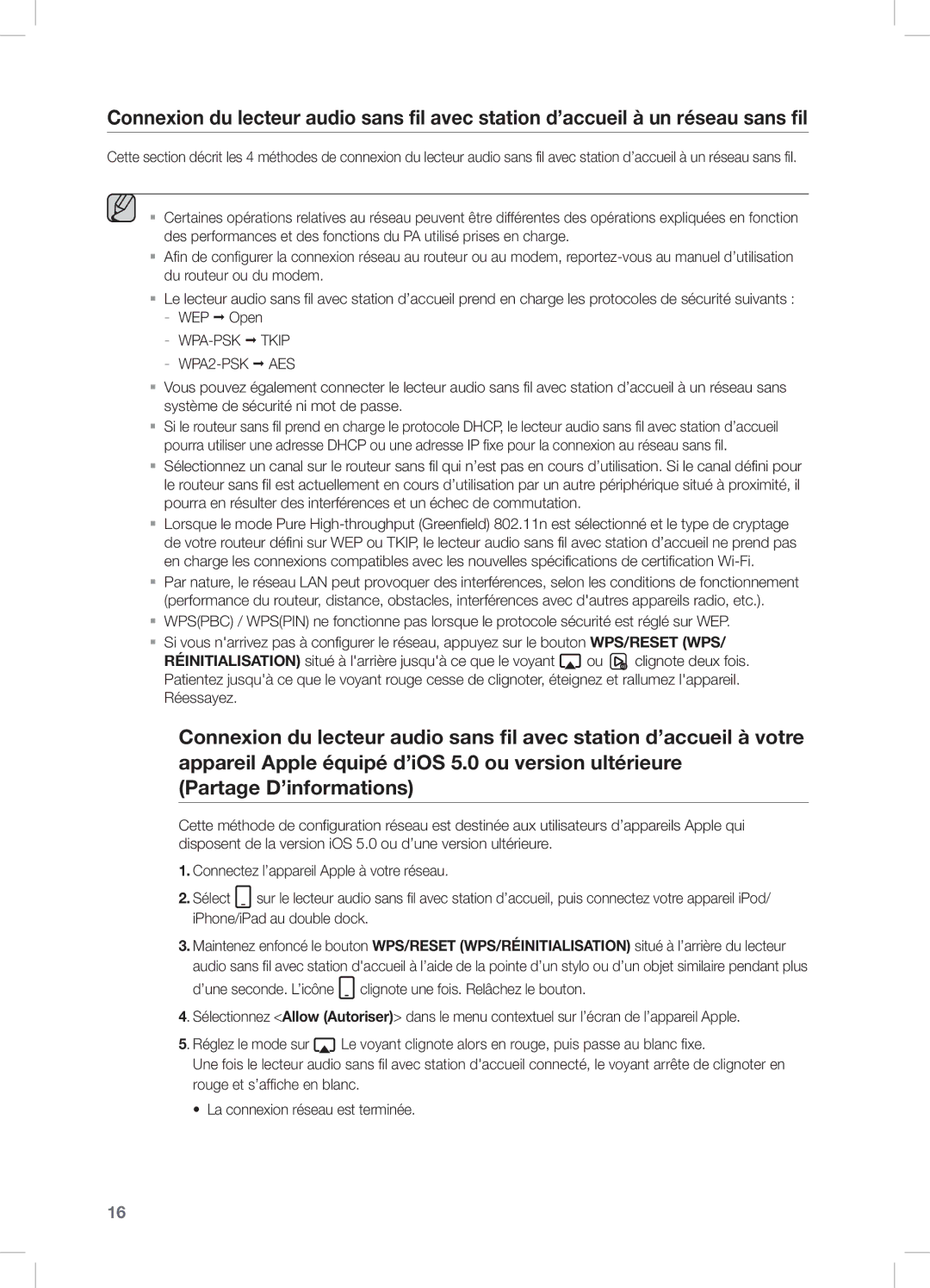 Samsung DA-E750/EN, DA-E751/EN, DA-E750/XN, DA-E750/ZF manual WPA-PSK Tkip WPA2-PSK AES 