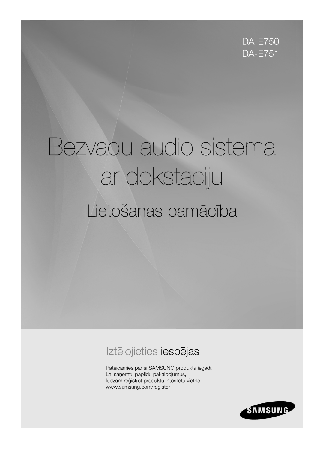 Samsung DA-E750/EN manual Bezvadu audio sistēma Ar dokstaciju 