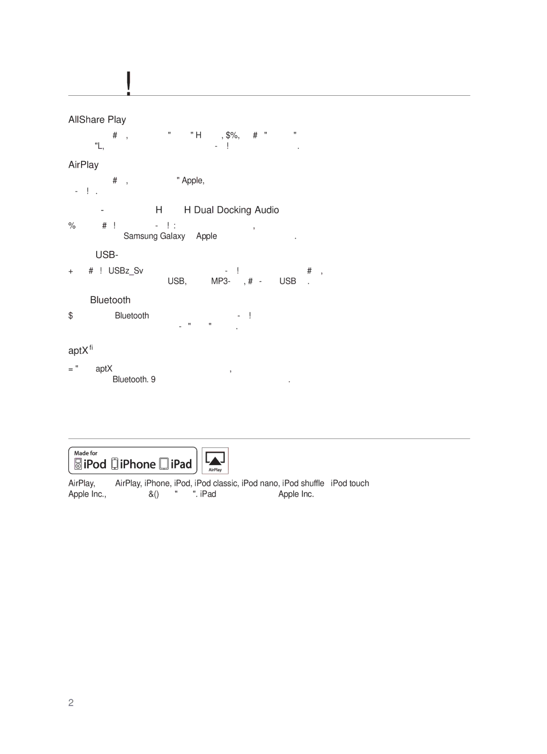 Samsung DA-E750/RU manual Функції, AllShare Play, Підтримка USB-хосту, Функція Bluetooth 