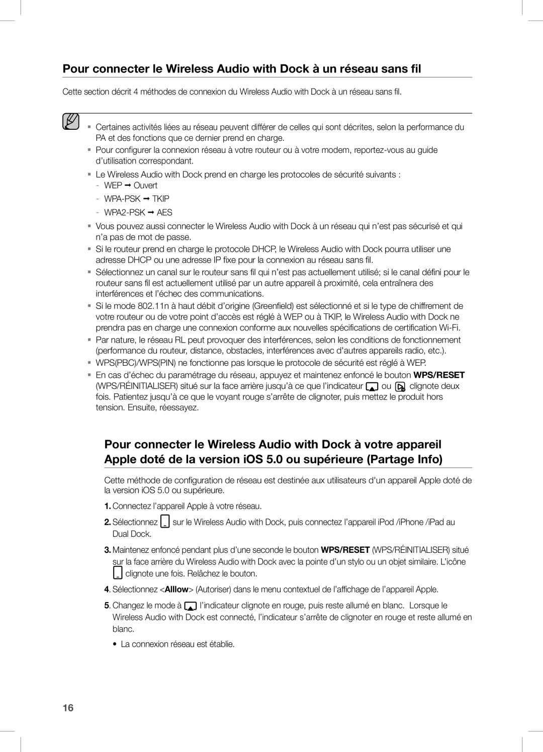 Samsung DA-E750/UM, DA-E750/KE, DA-E750/ZN manual WPA-PSK Tkip WPA2-PSK AES 