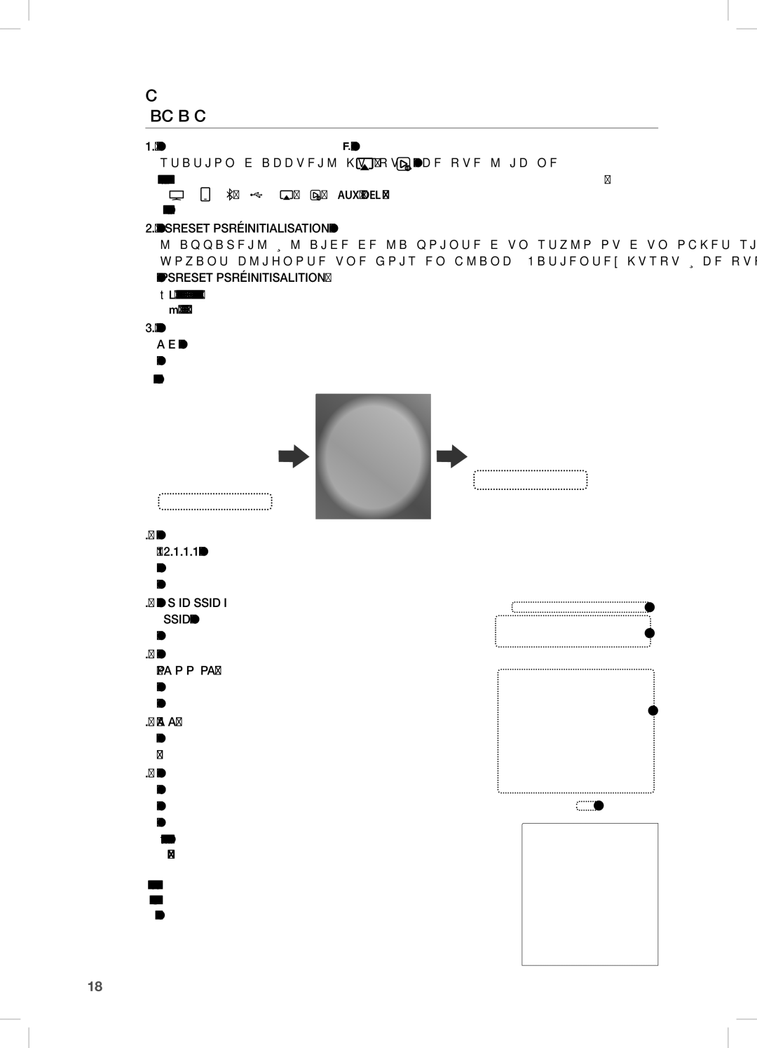 Samsung DA-E750/ZF manual Dans le champ Service Set ID Ssid Identifiant du réseau, Appuyez sur Apply Appliquer 