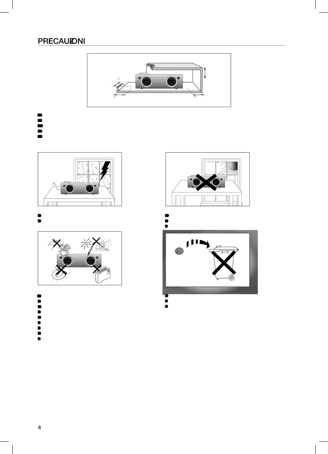 Samsung DA-E750/ZF manual PRecaUziOni 