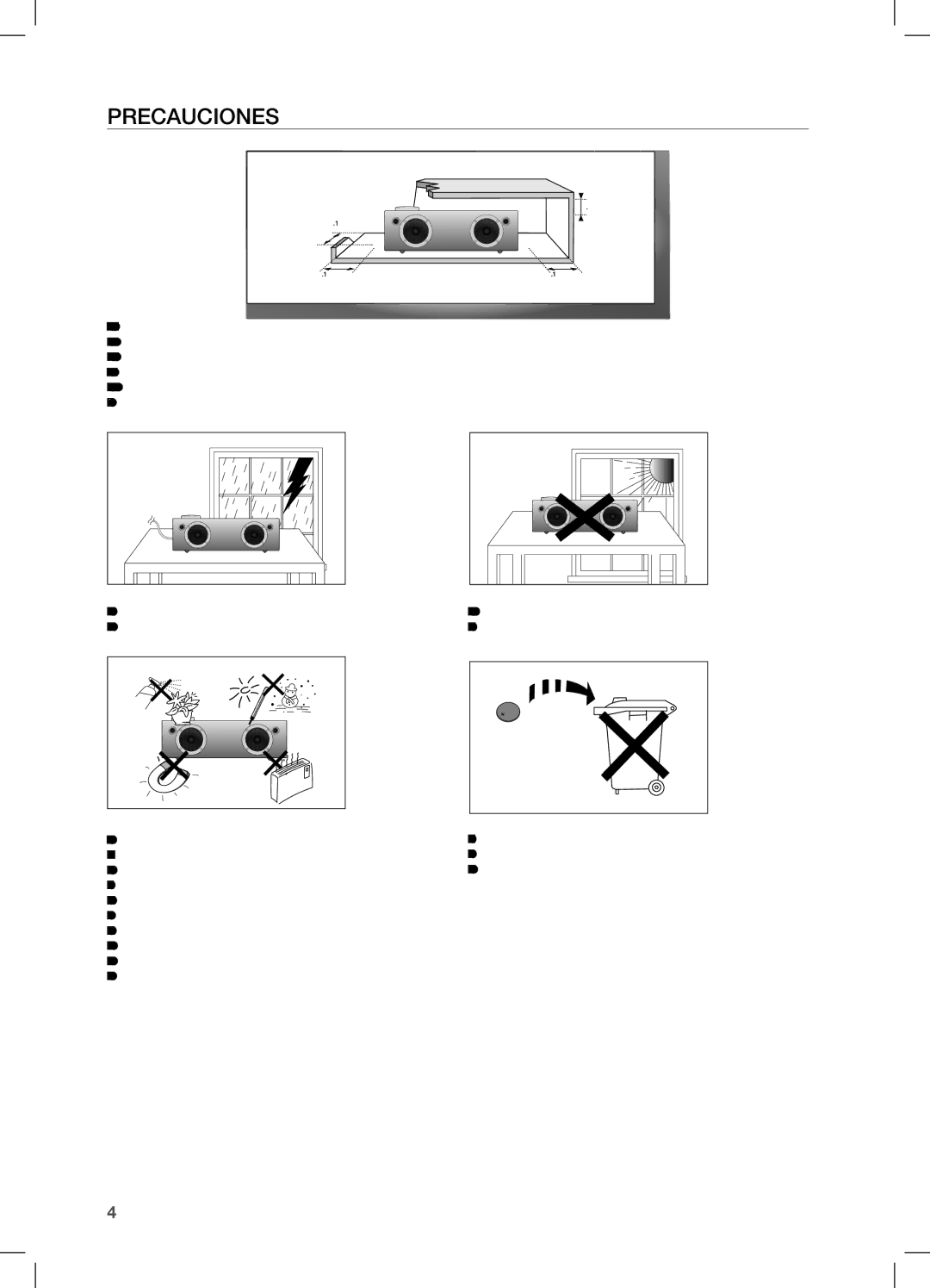 Samsung DA-E750/ZF manual PRecaUciOneS 