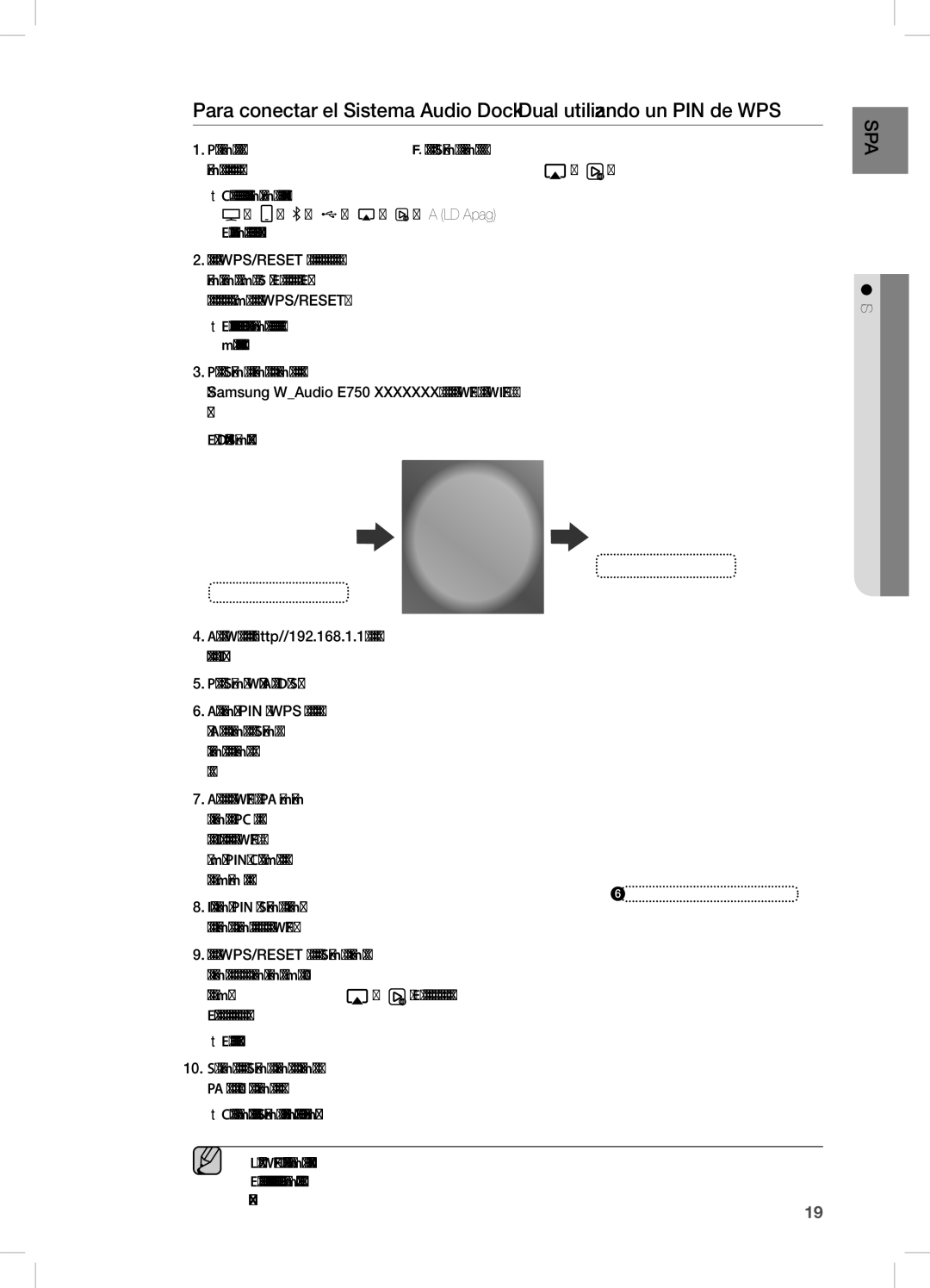 Samsung DA-E750/ZF manual La función Wi-Fi directa no se admite en este producto, Spa s ineo x neoc Producto 