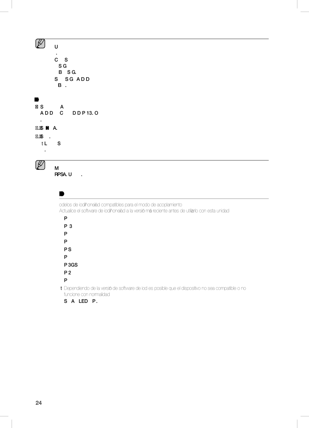 Samsung DA-E750/ZF manual Lista de compatibilidad Dispositivo Apple 