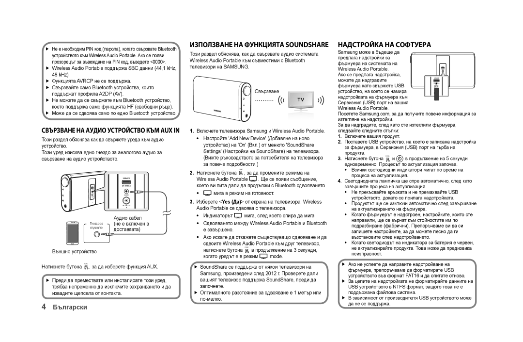 Samsung DA-F60/EN, DA-F61/EN, DA-F60/XN, DA-F61/XN, DA-F61/TK manual Използване на фунКцИята souNdshAre, НаДстроЙКа на софтуера 