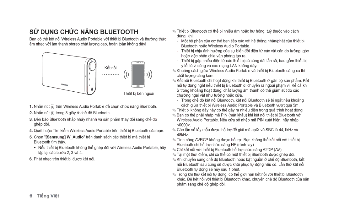 Samsung DA-F61/XV manual SỬ Dụng Chức Năng Bluetooth 