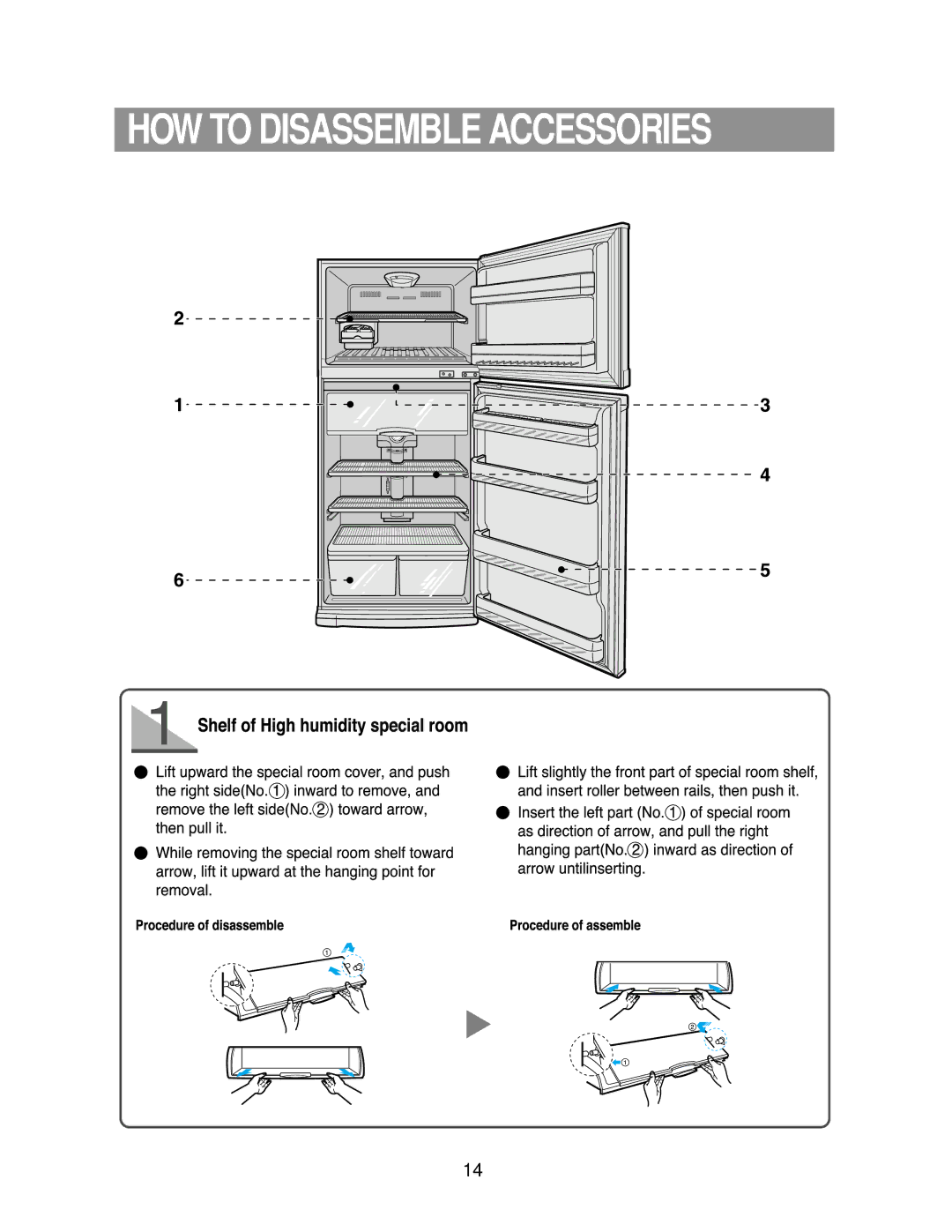 Samsung DA68-01258A owner manual HOW to Disassemble Accessories 