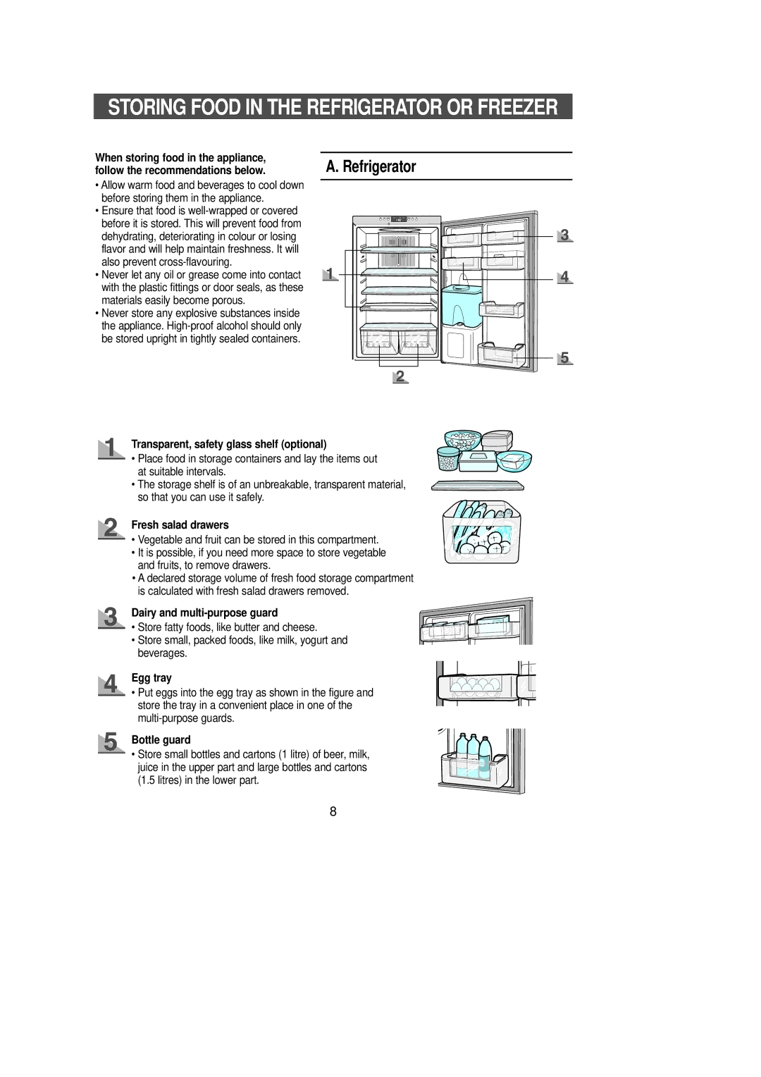 Samsung DA68-01281A manual Refrigerator 