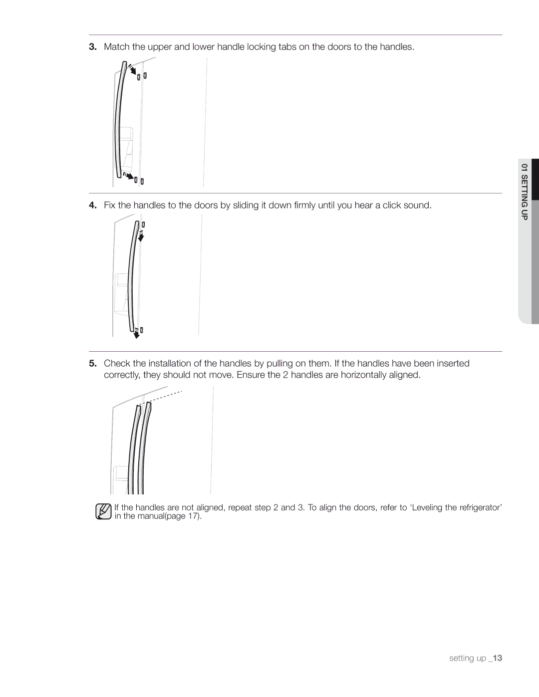 Samsung DA68-01890M user manual Setting up 