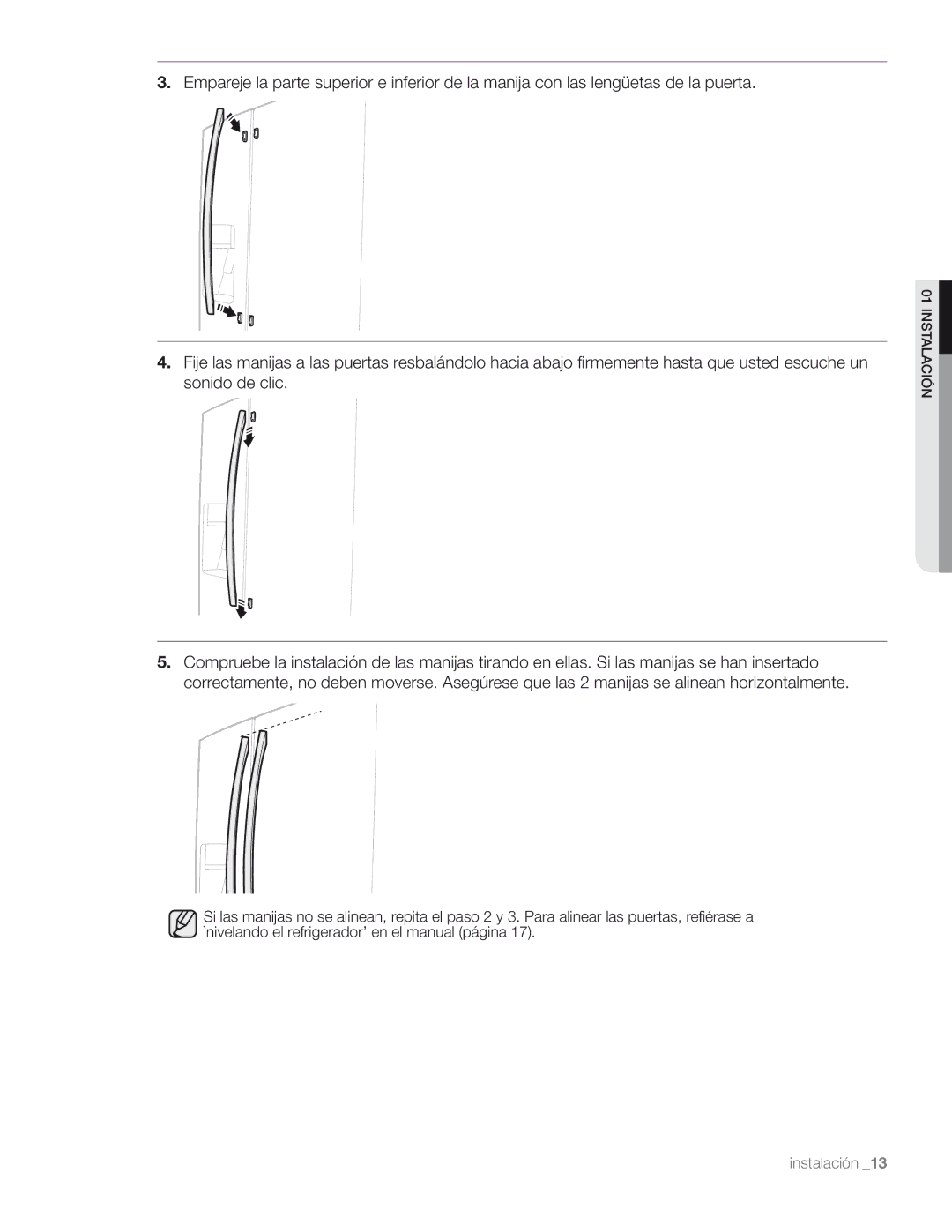 Samsung DA68-01890M user manual Instalación 