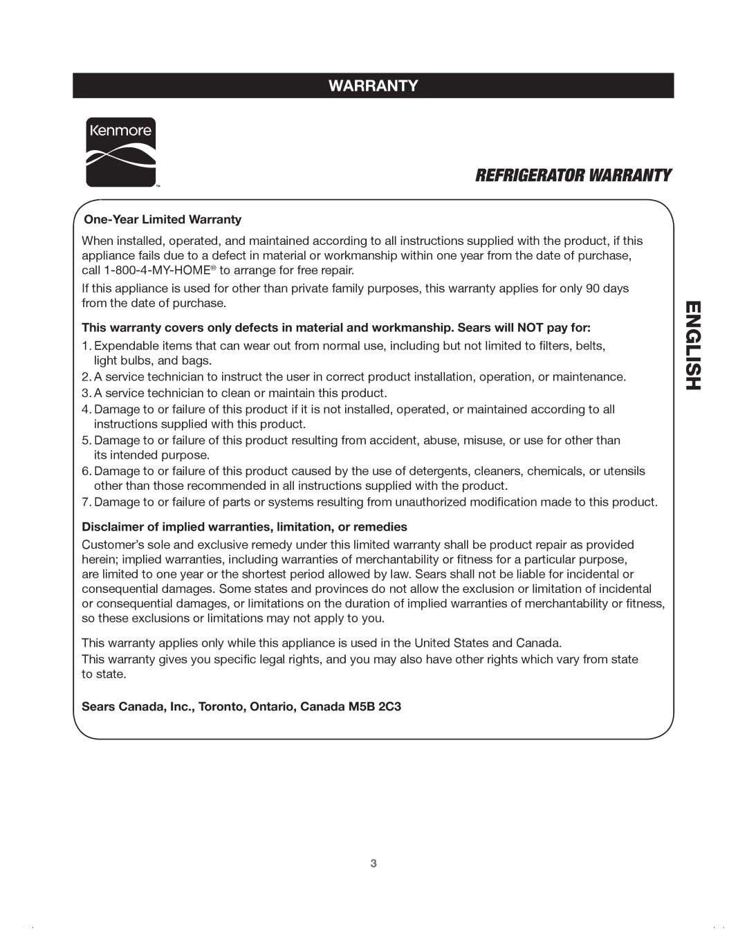 Samsung 65603, DA68-01921A, 65602, 65612, 65619, 65613, 65609 manual Refrigerator Warranty 