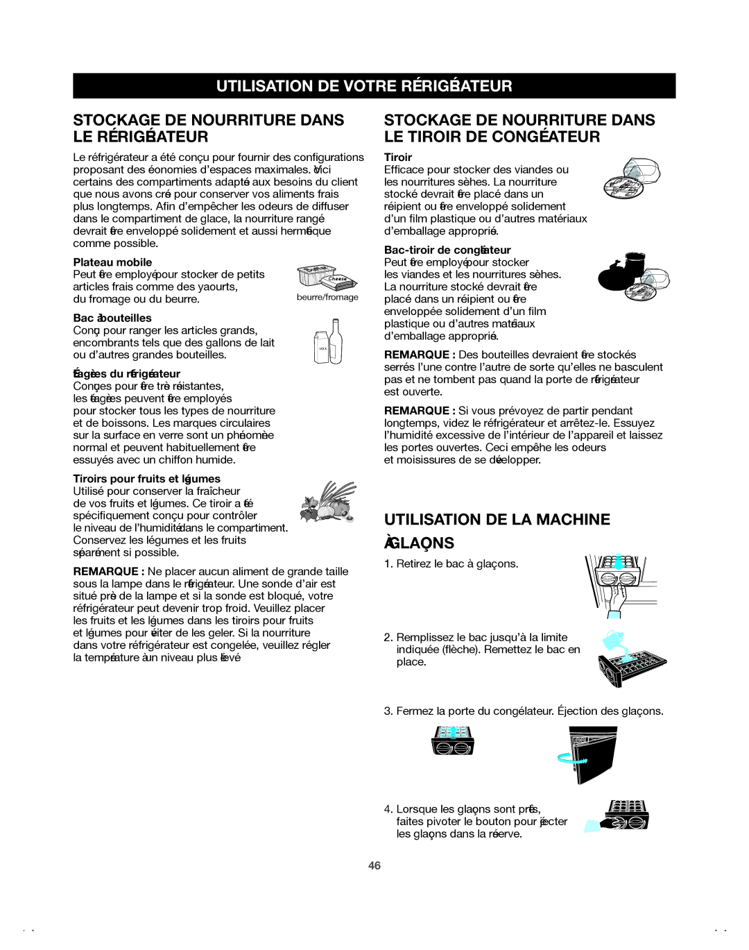 Samsung 65613, 65602 Stockage DE Nourriture Dans LE Réfrigérateur, Stockage DE Nourriture Dans LE Tiroir DE Congélateur 