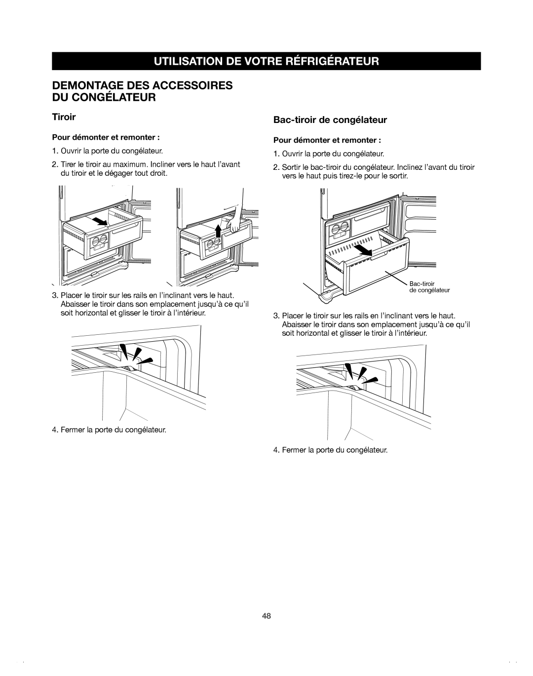 Samsung DA68-01921A Demontage DES Accessoires DU Congélateur, Tiroir, Bac-tiroir de congélateur, Pour démonter et remonter 